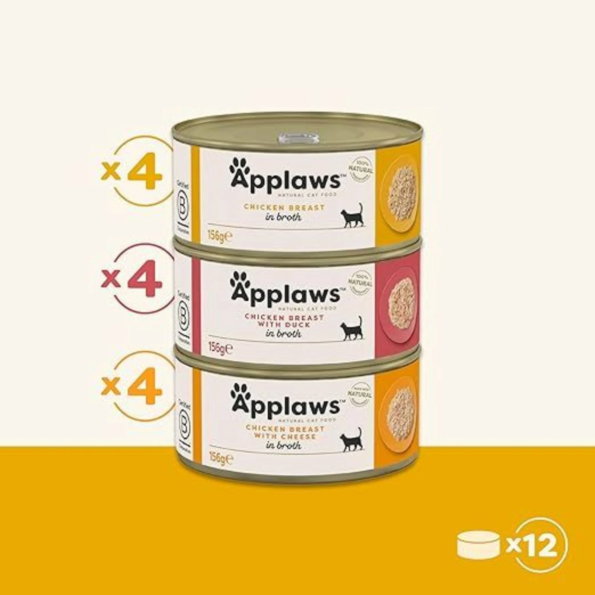Applaws Chicken Selection Multipack In Broth Cat Wet Food - 12x156g - Image 2