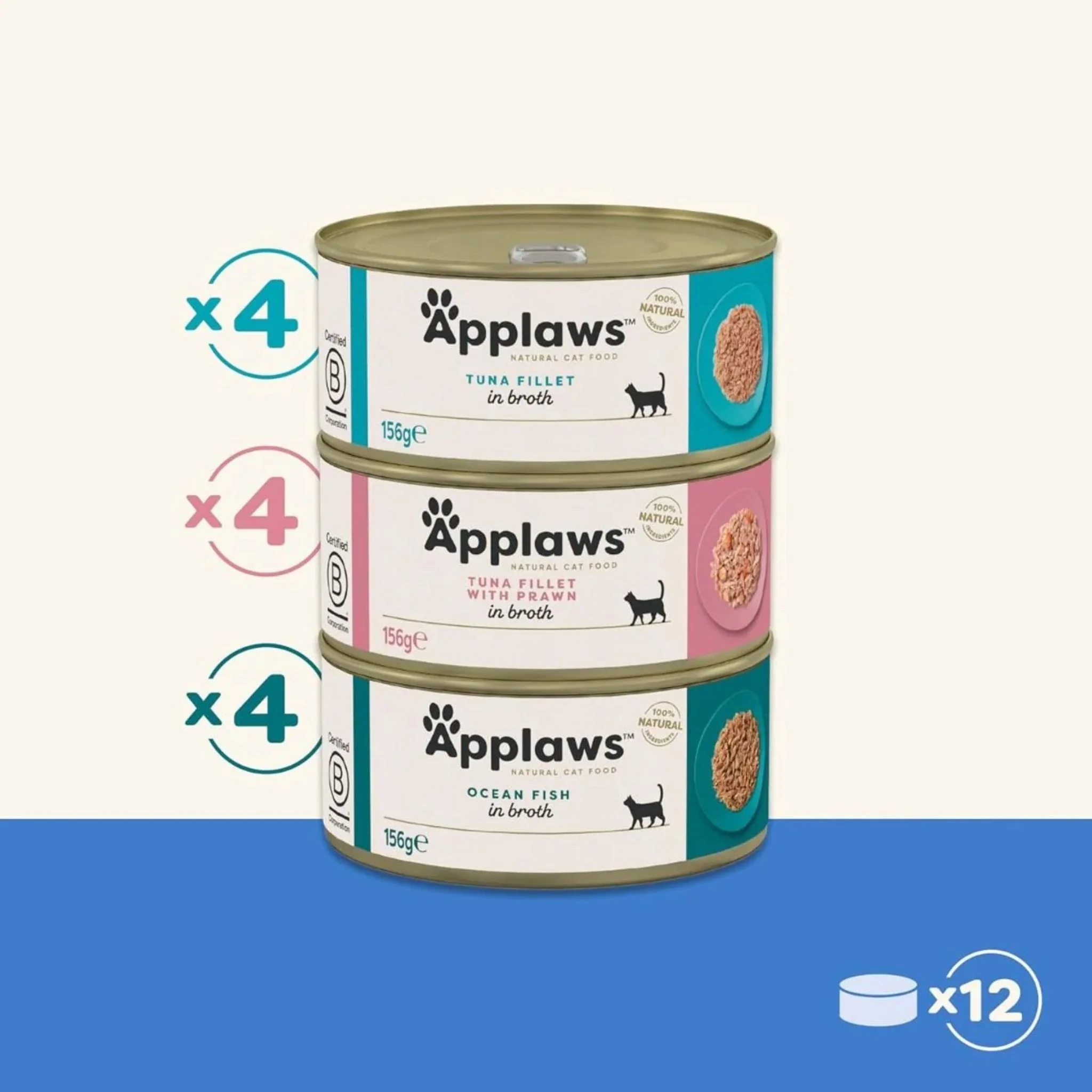 Applaws Fish Selection Multipack In Broth Cat Wet Food - 12x156g - Image 3