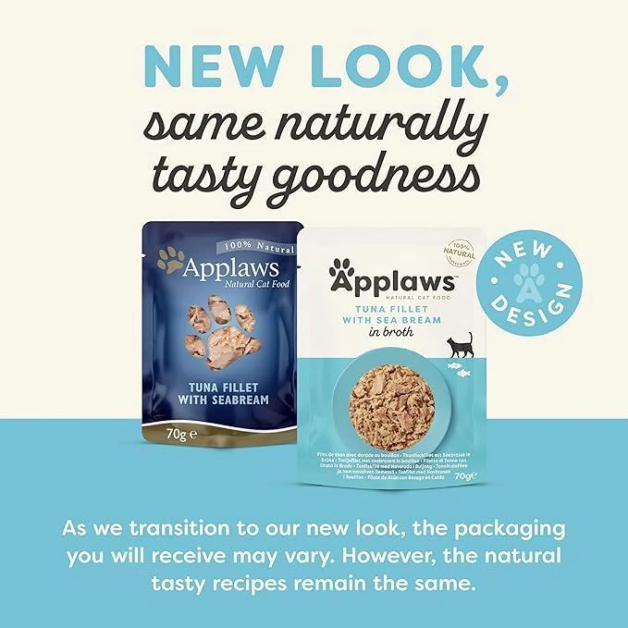 Applaws Tuna & Sea Bream Adult Wet Cat Food - 70g - Image 2