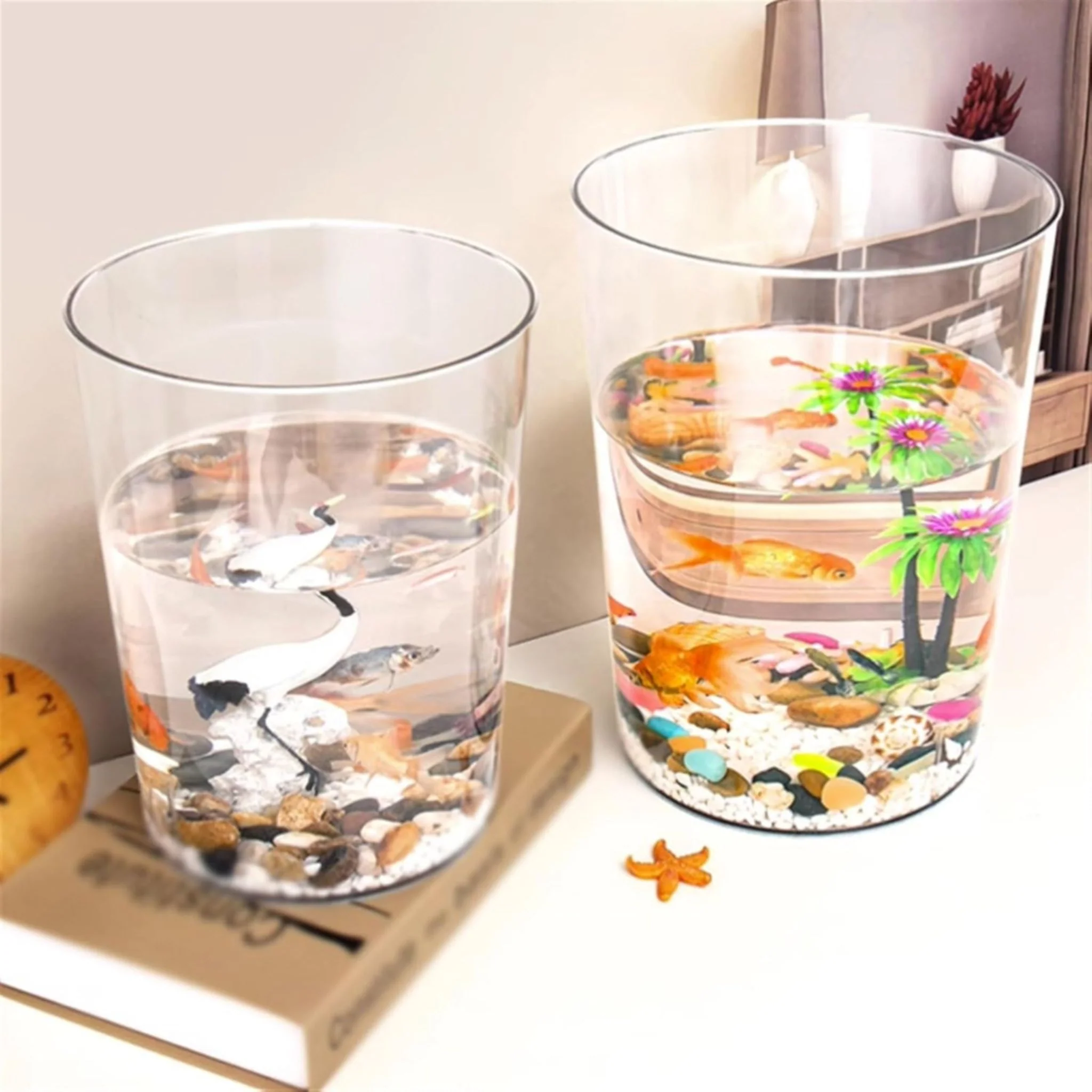 Aqualife Mini Cylindrical Bowl Tank For Small Fish - 19.5cmX11.5cm - Image 3