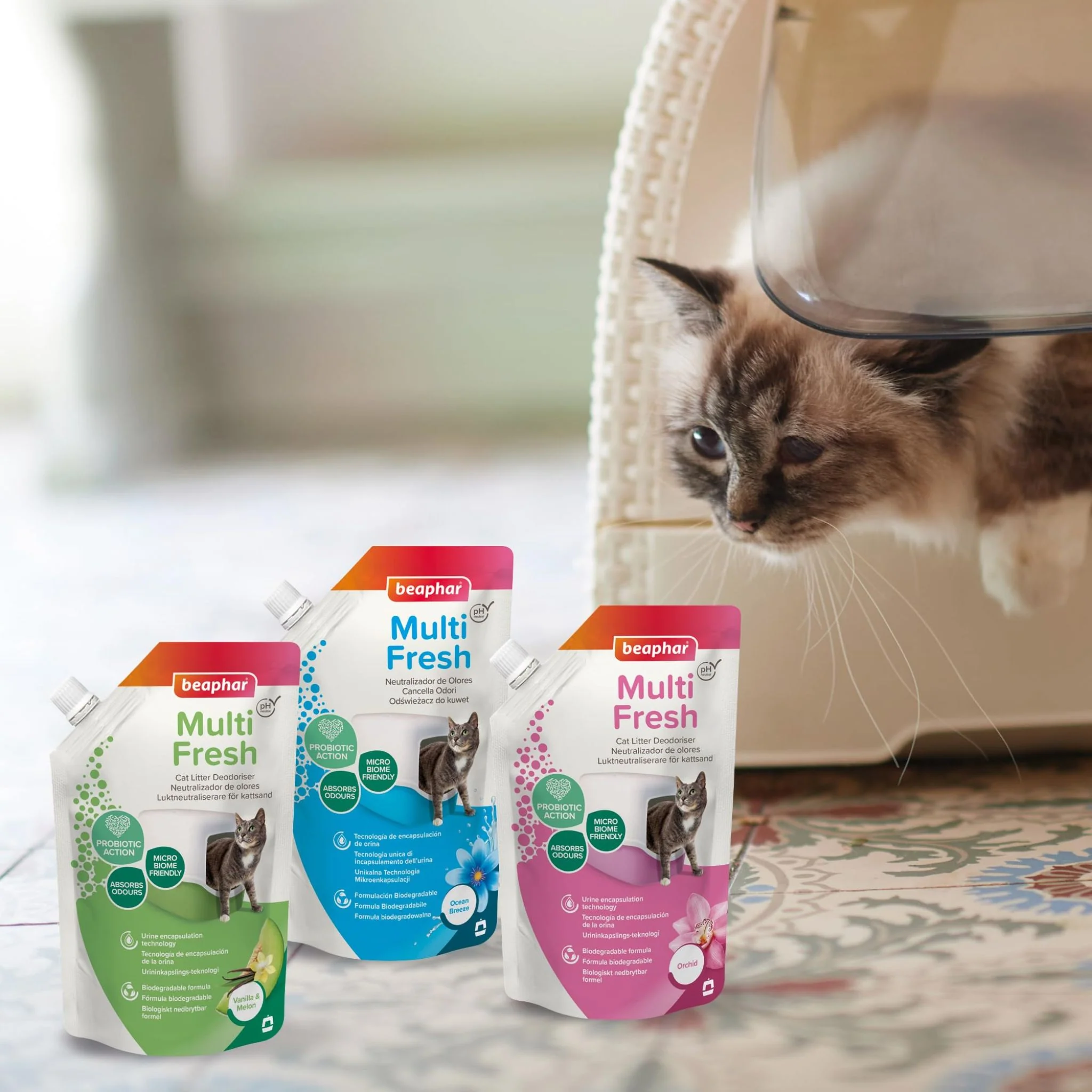 Beaphar Multi Fresh Cat Litter Deodoriser Vanilla & Melon - 400g - Image 3