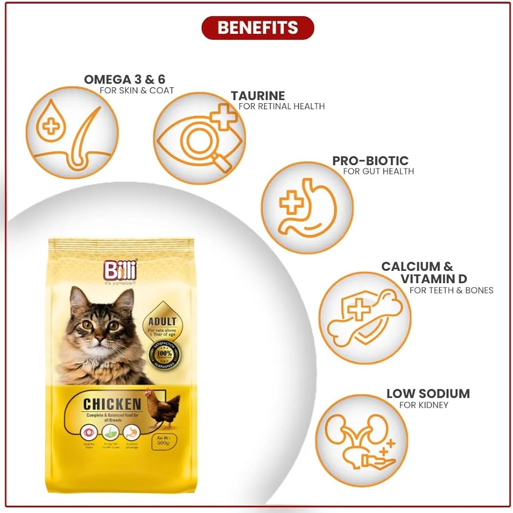 Billi Adult Real Chicken Cat Dry Food - Image 4