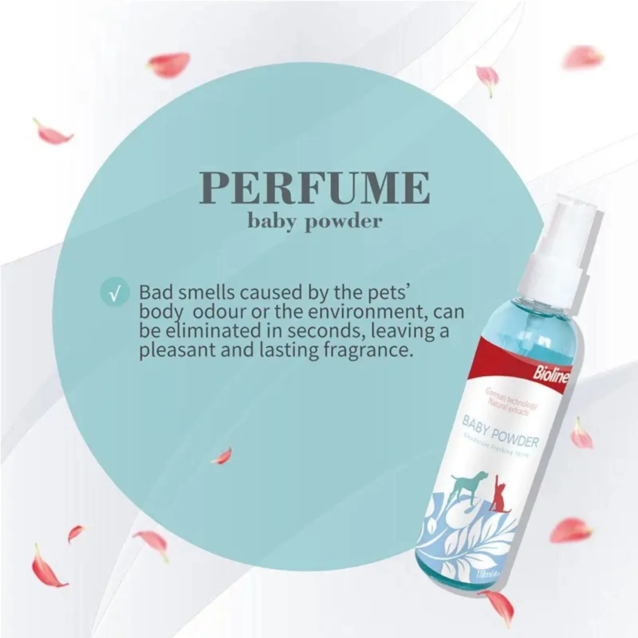 Bioline Baby Powder Deodorizing Spray For Pets - 118ml - Image 3