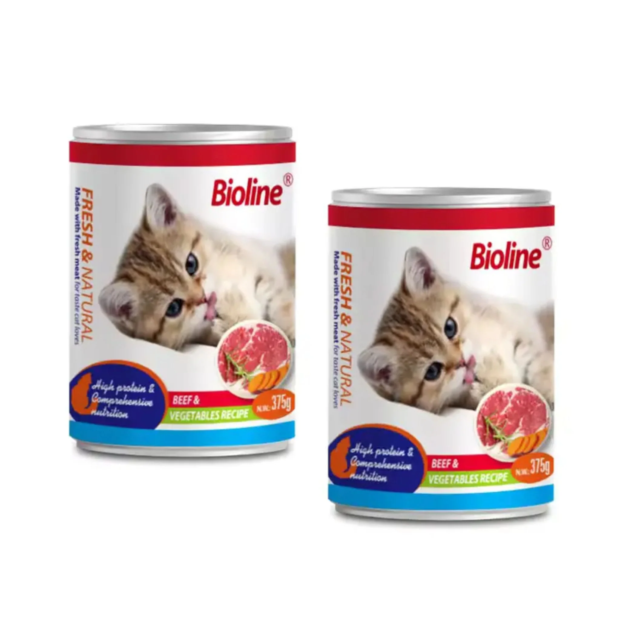 Bioline Canned Cat Food Beef & Vegetables - 375g - Image 2