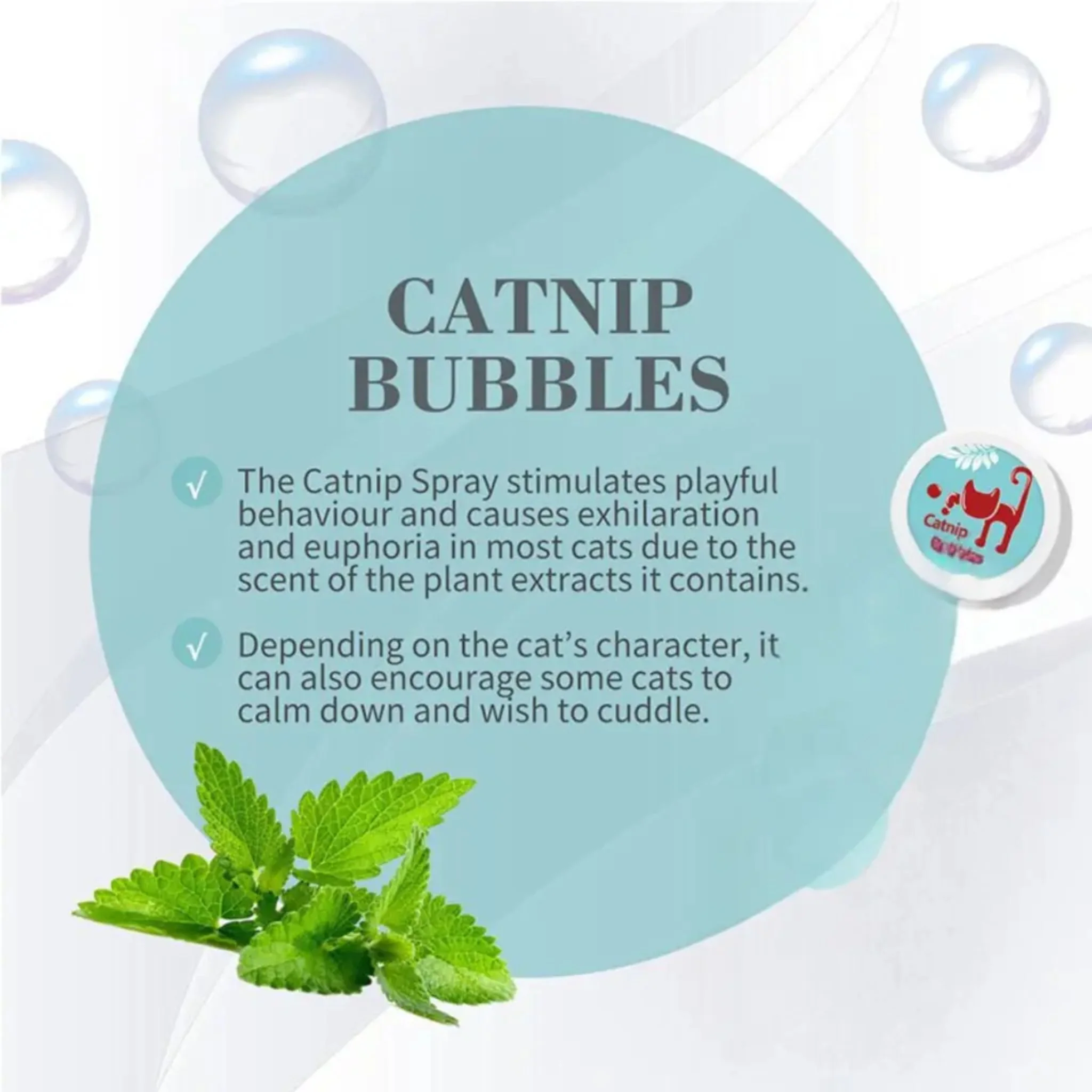 Bioline Catnip Bubbles Interactive Cat Play Accessory - 17.7ml - Image 2