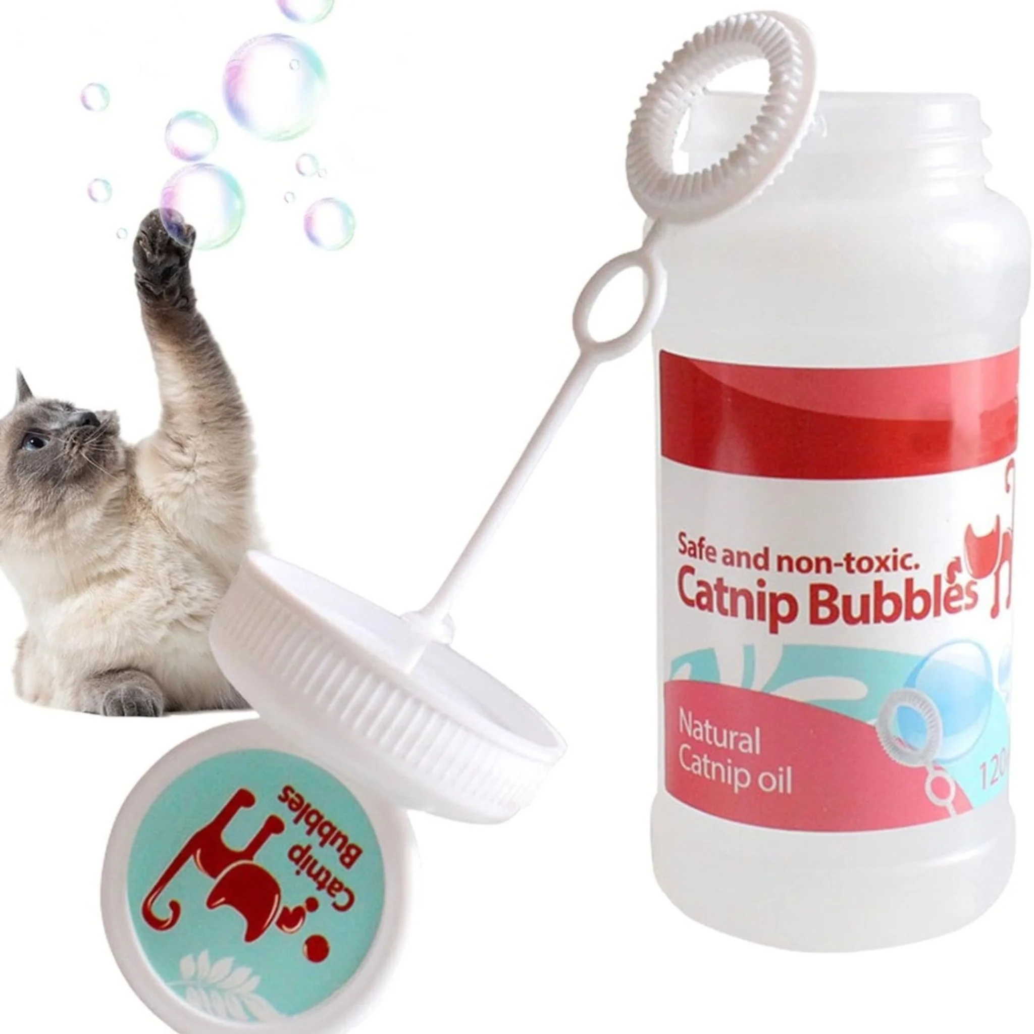 Bioline Catnip Oil Bubbles Playtime Cat Toy - 120ml - Image 2