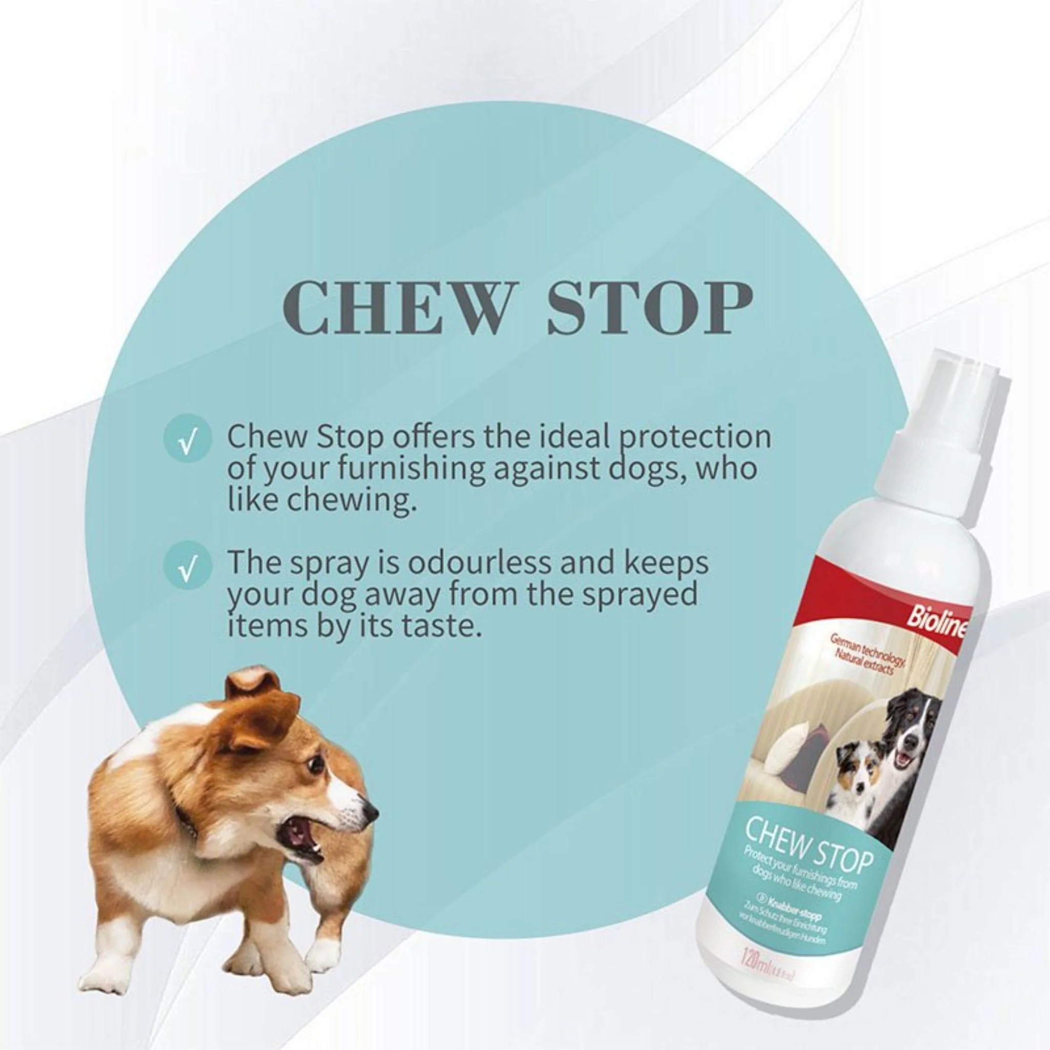 Bioline Chew Stop Spray For Pets - 120ml - Image 2