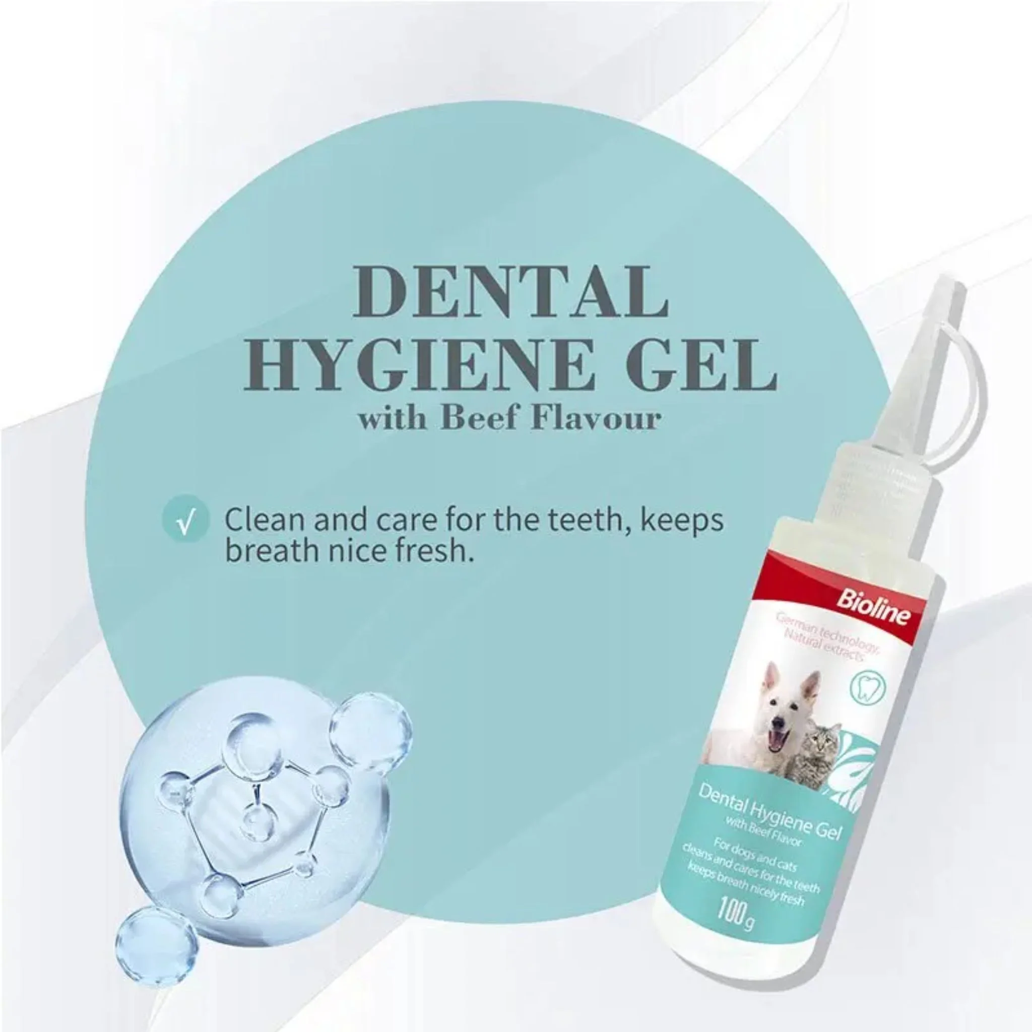 Bioline Dental Hygiene Gel Oral Cleaning For Cat & Dog - 100g - Image 3