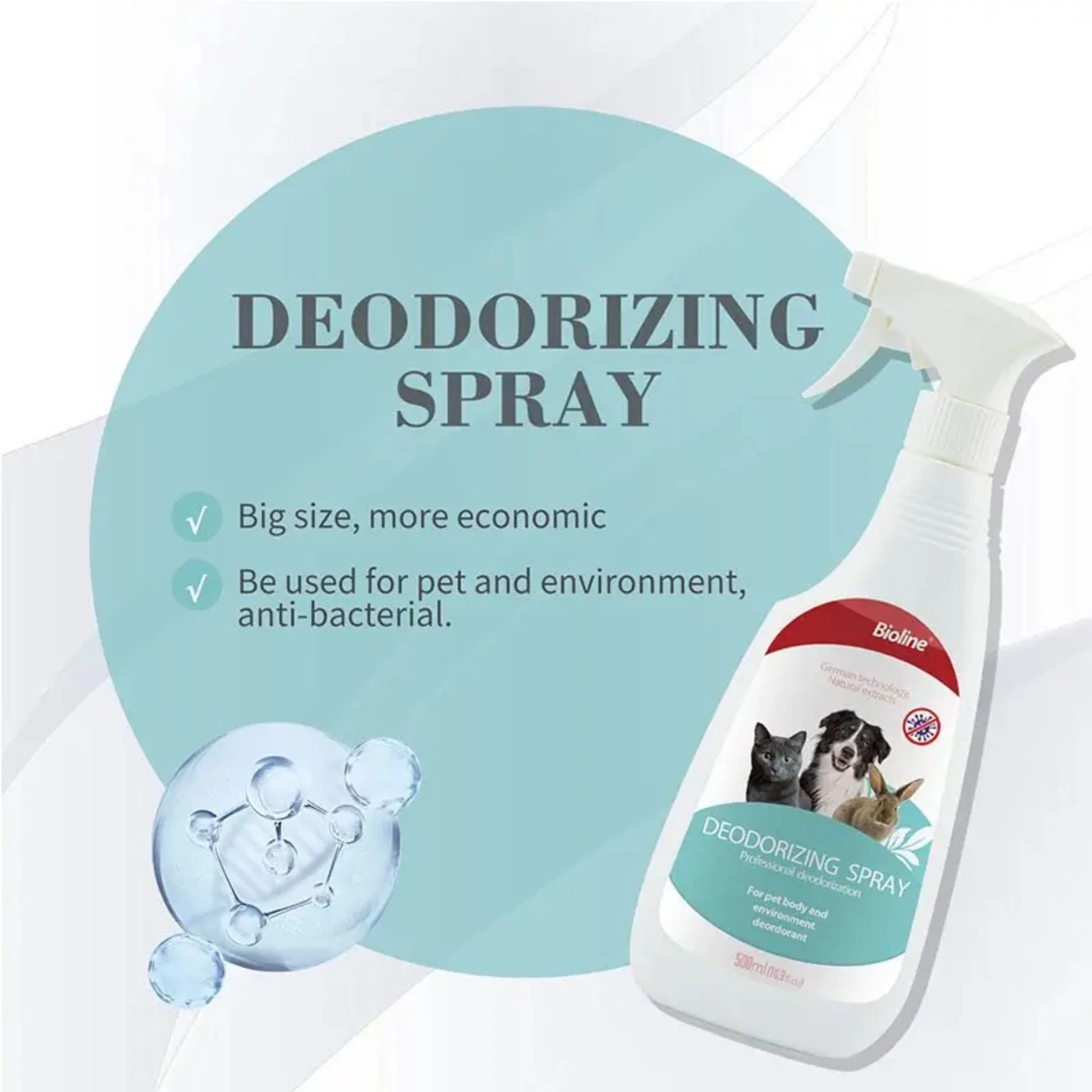 Bioline Long-Lasting Freshness Deodorizing Spray For Pets - 500ml - Image 3