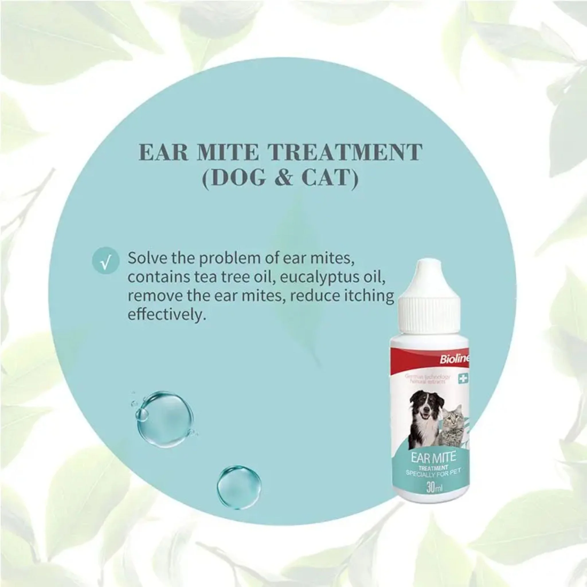 Bioline Effective Mite Relief Ear Treatment For Pets - 30ml - Image 2