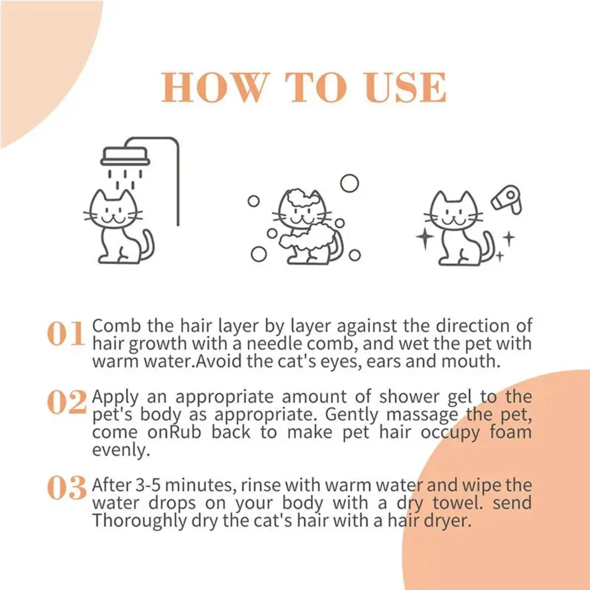 Bioline Multi-Coloured Hair Shampoo For Cat - 200ml - Image 4