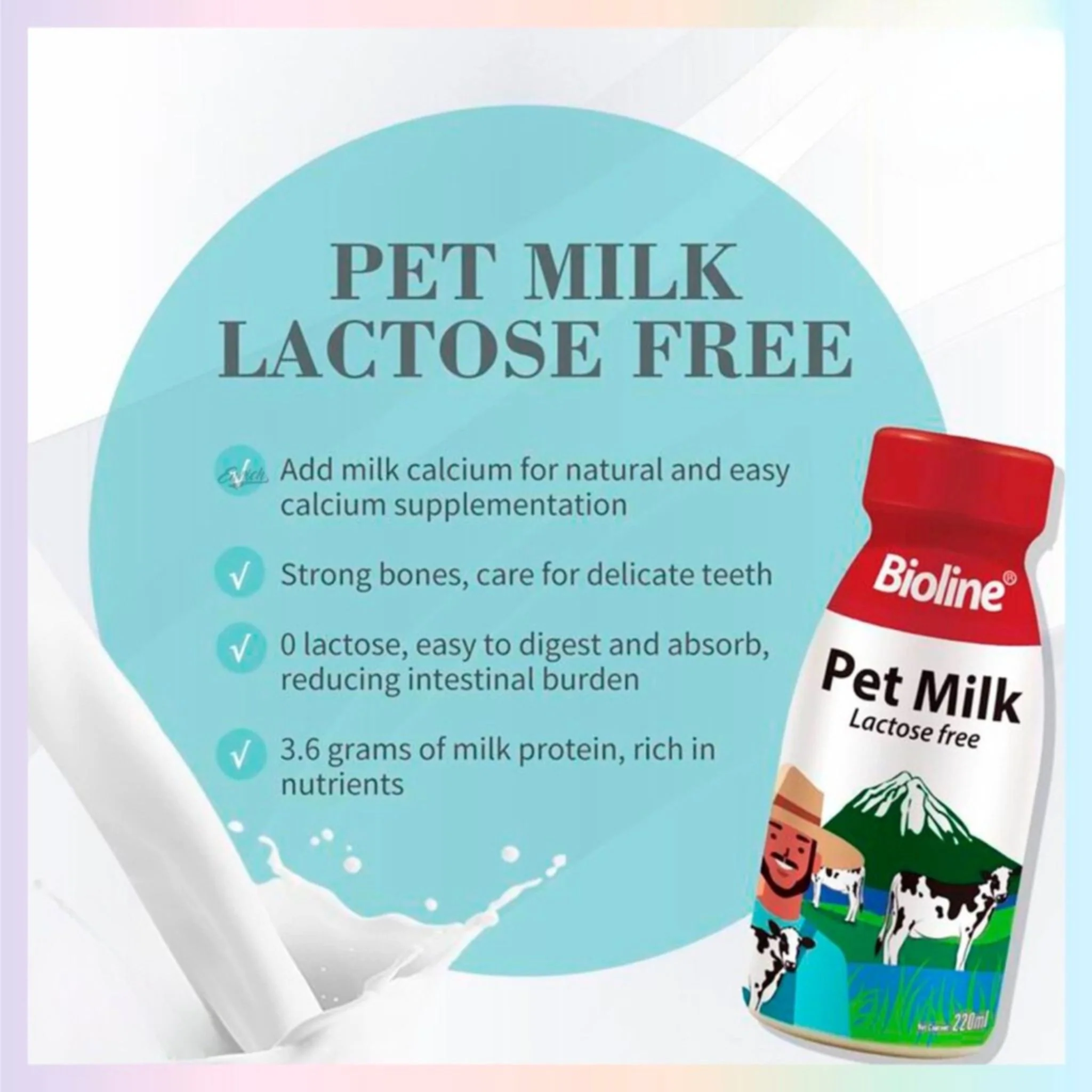 Bioline Pet Milk For Cat & Dog - 220ml - Image 2