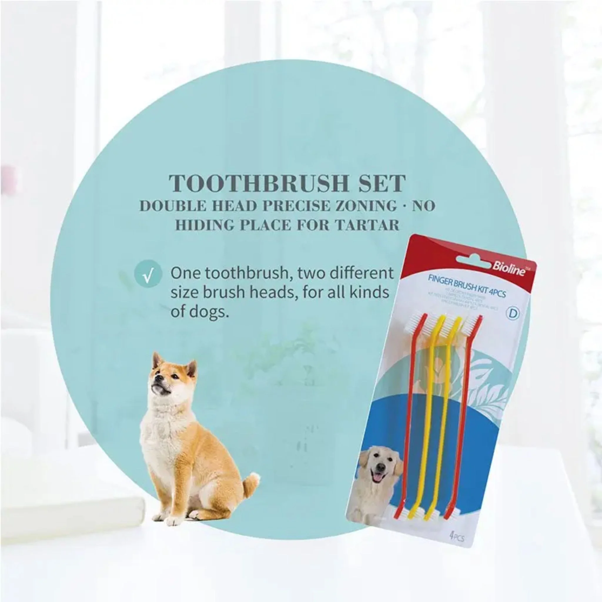 Bioline Toothbrush Set For Dog & Cat - Image 2