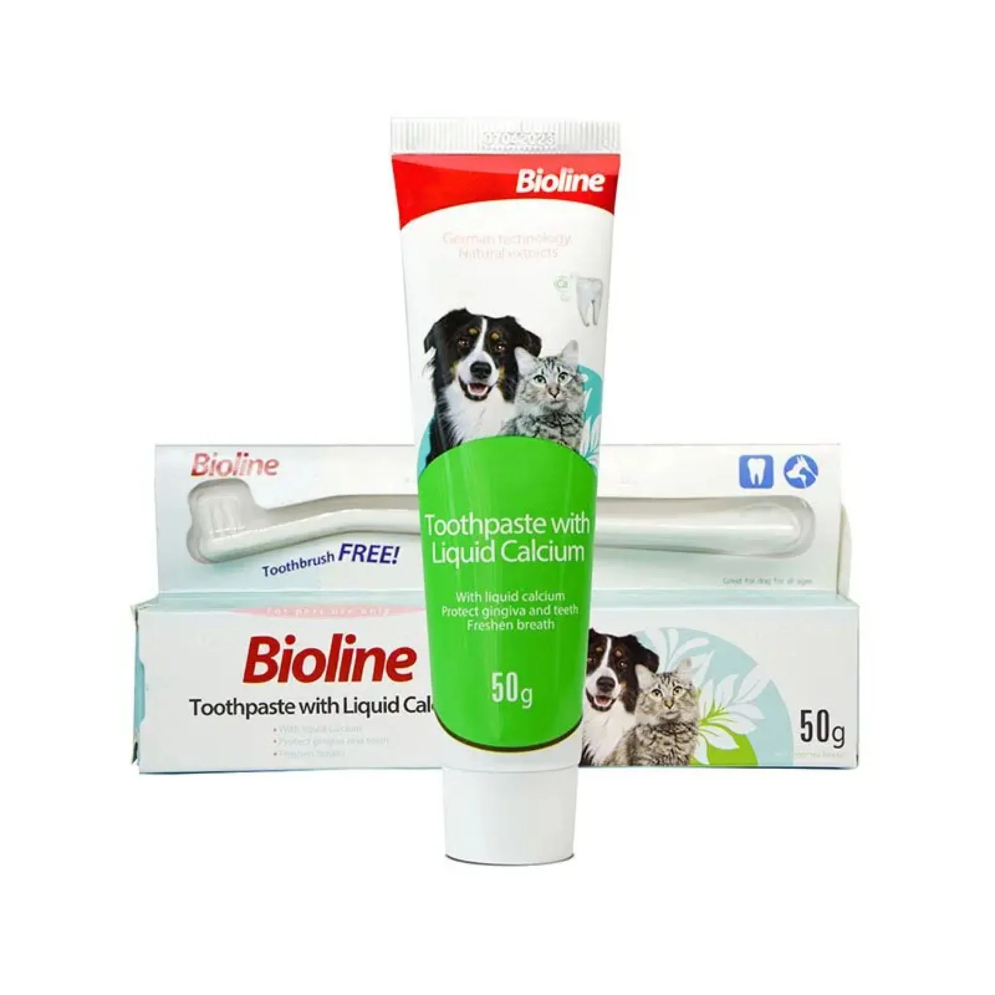 Bioline Toothpaste With Liquid Calcium For Dog & Cat  - 50g - Image 2