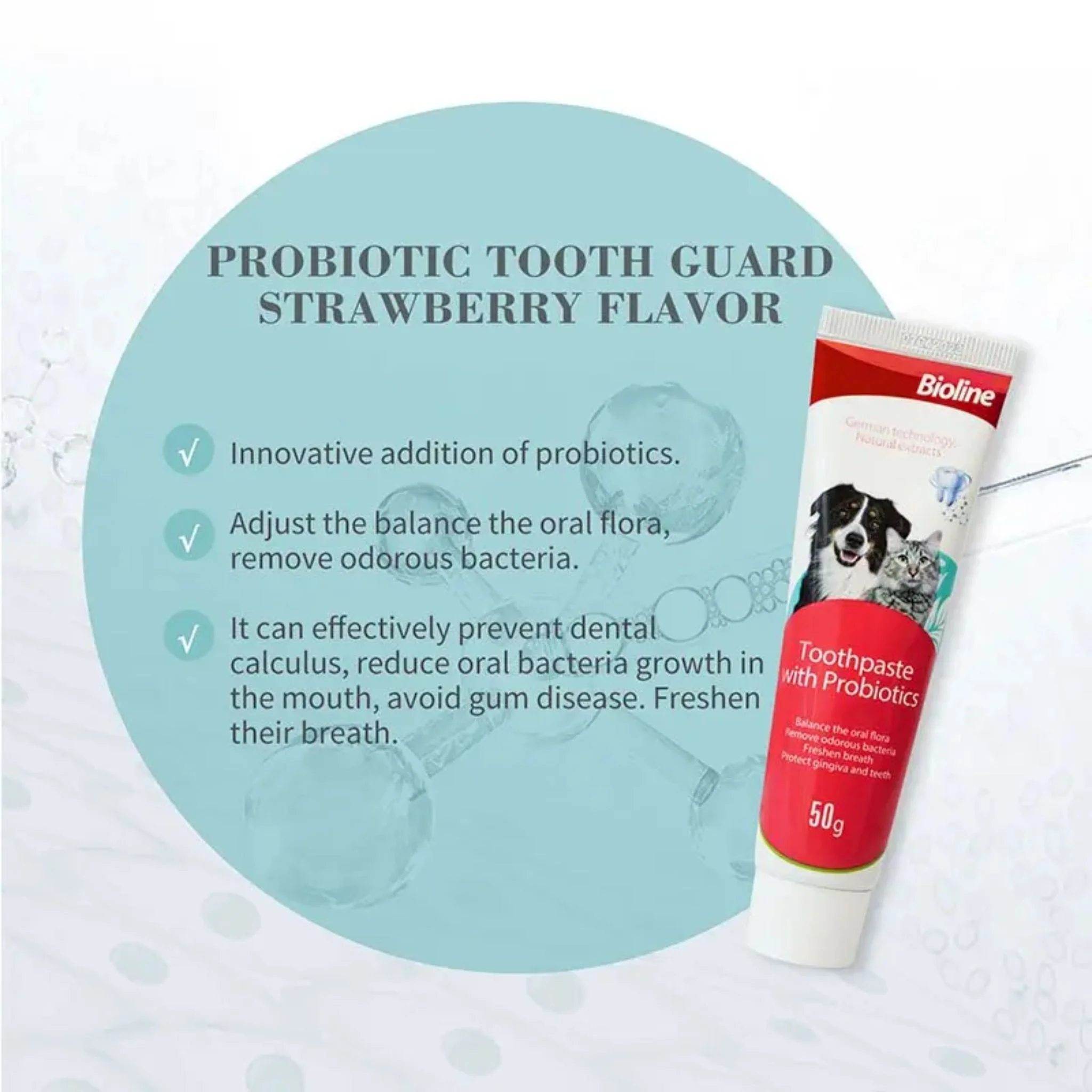 Bioline Probiotics Toothpaste Oral Health Formula for Dog & Cat - 50g - Image 3