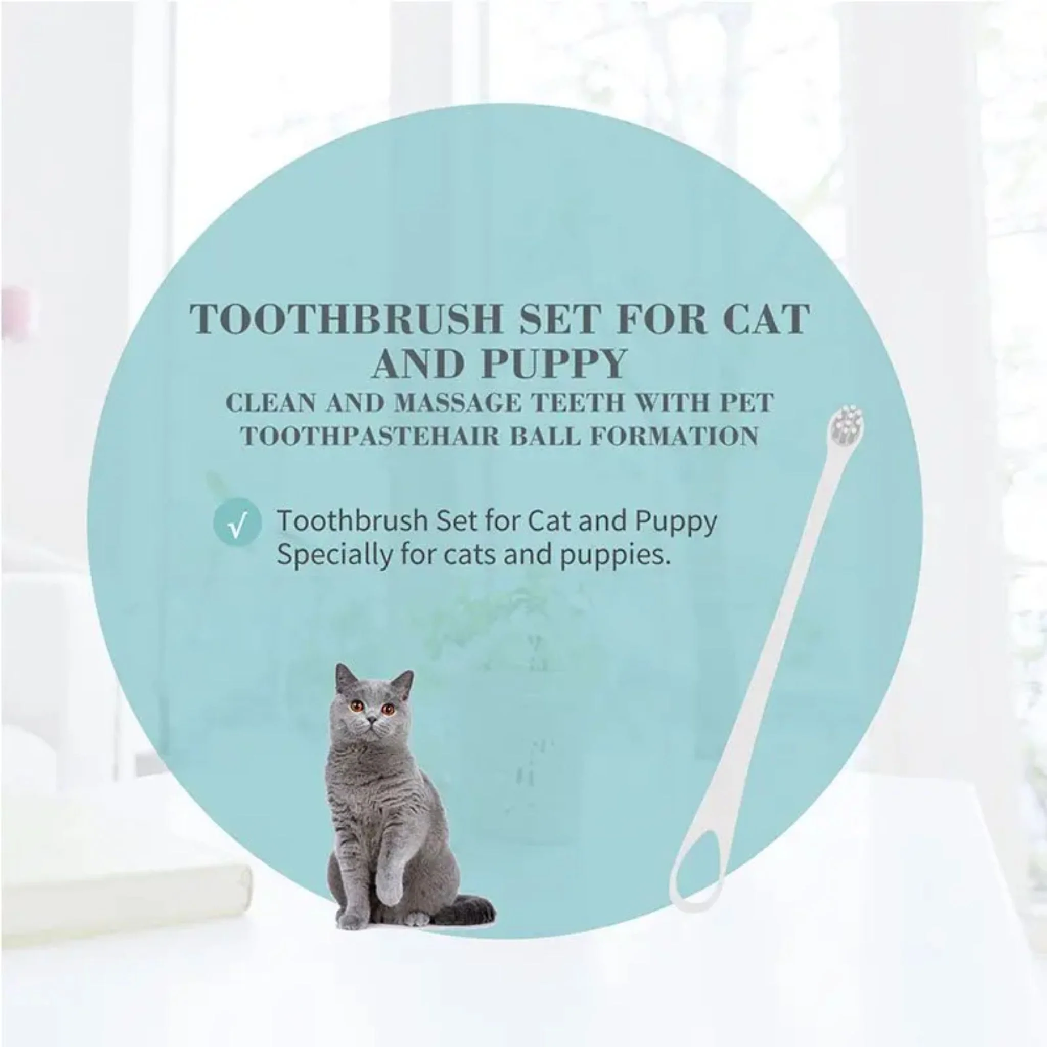 Bioline Toothbrush Set For Cat & Puppy - 4pc - Image 2
