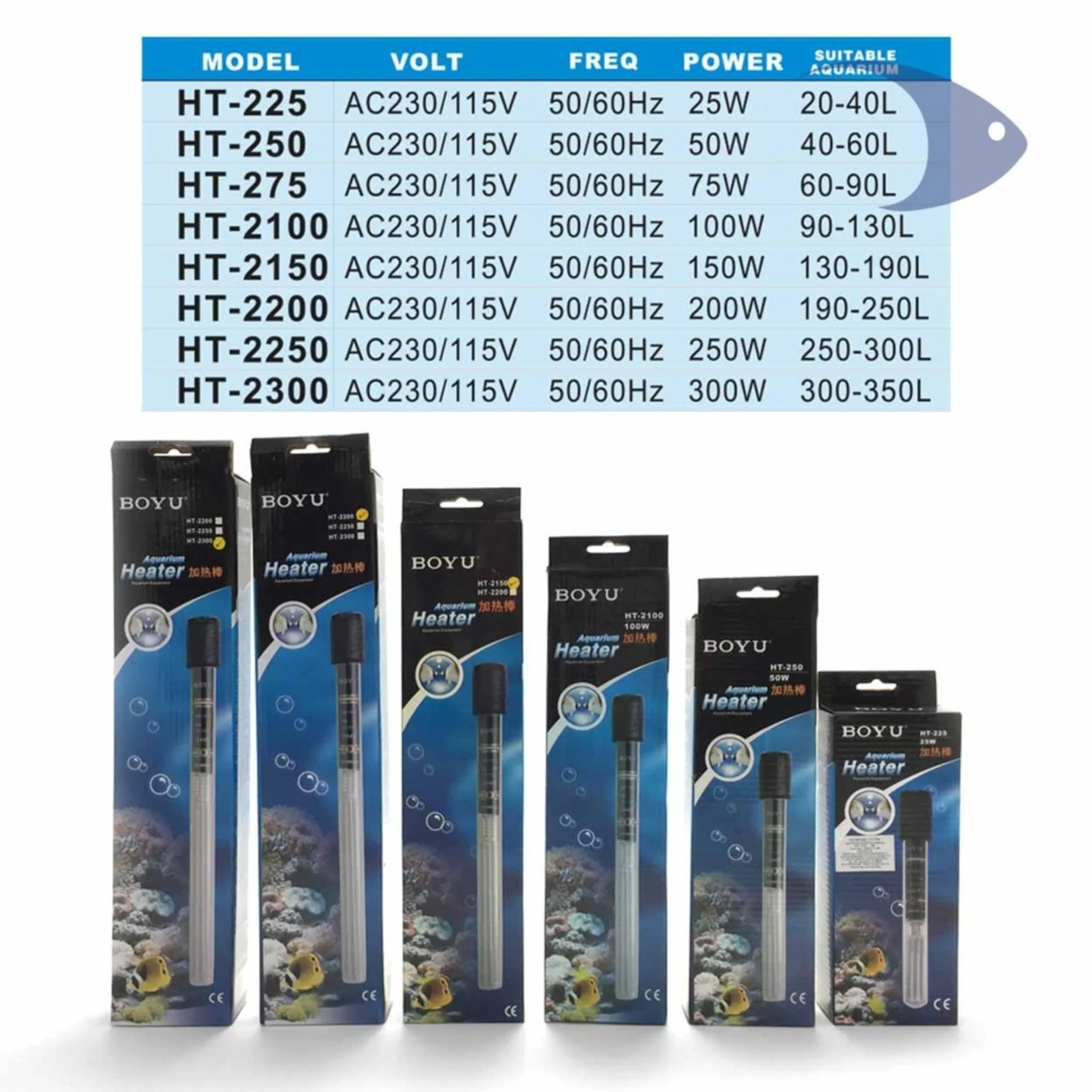 Boyu Aquarium Heater Power - Image 3