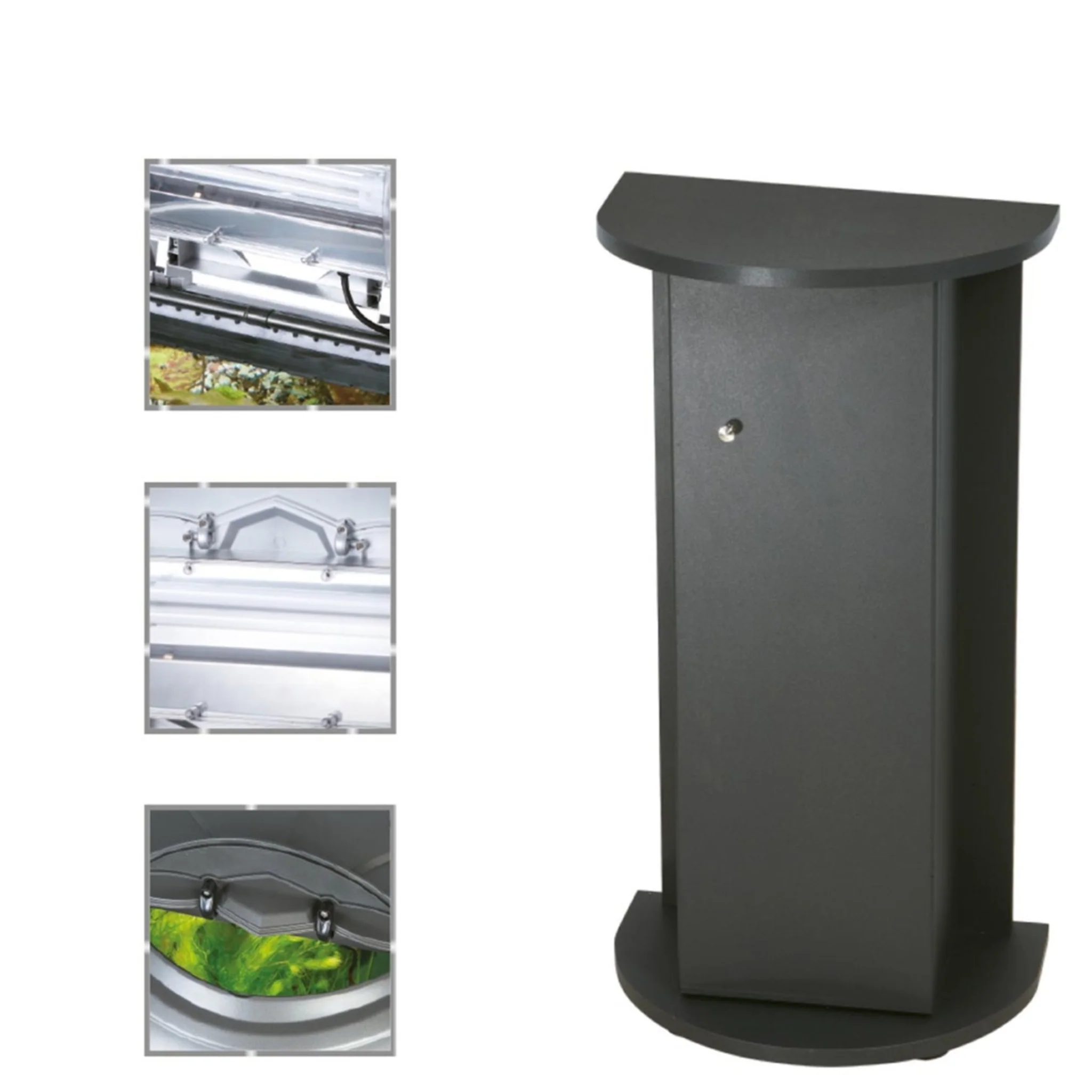 Boyu Half Moon Fish Aquarium Cabinet - 612Lx368Wx613Hmm - Image 2