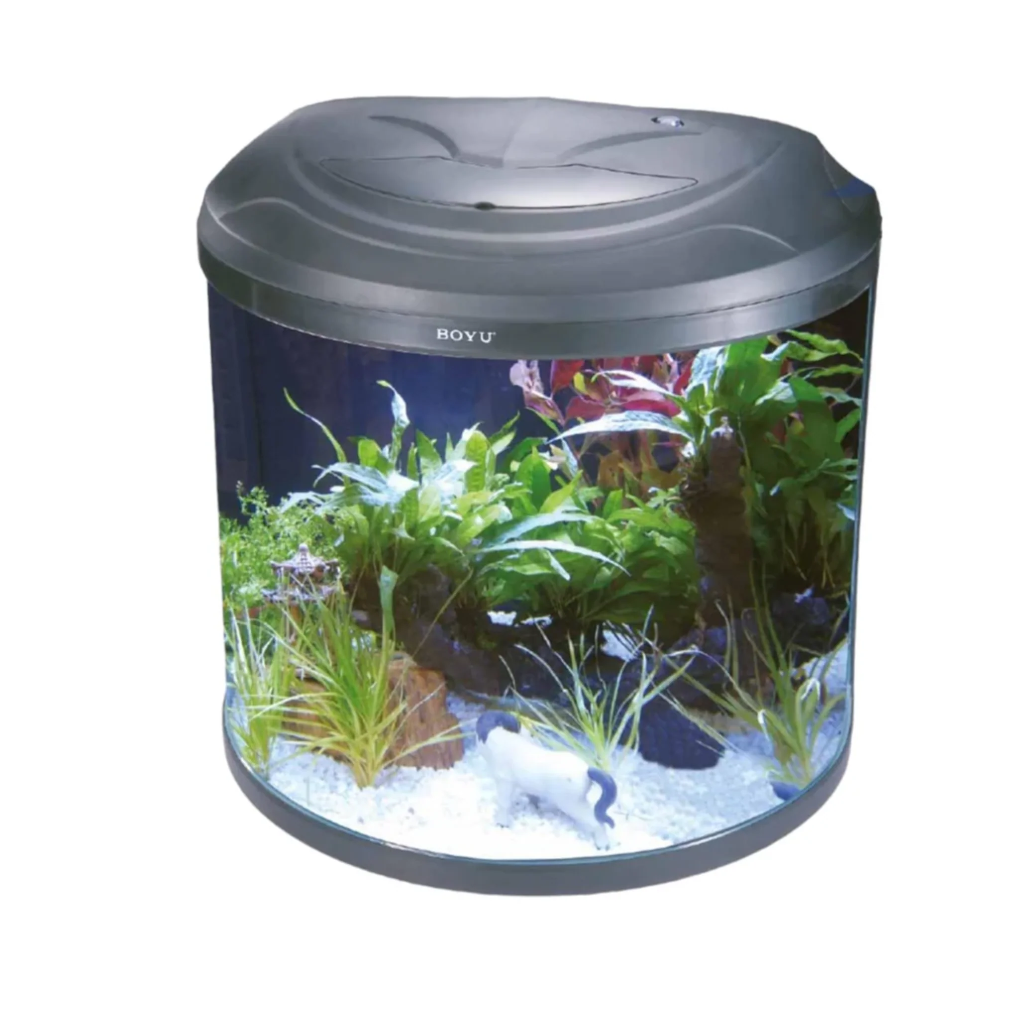 Boyu Half Moon Fish Aquarium Cabinet - 612Lx368Wx613Hmm - Image 4