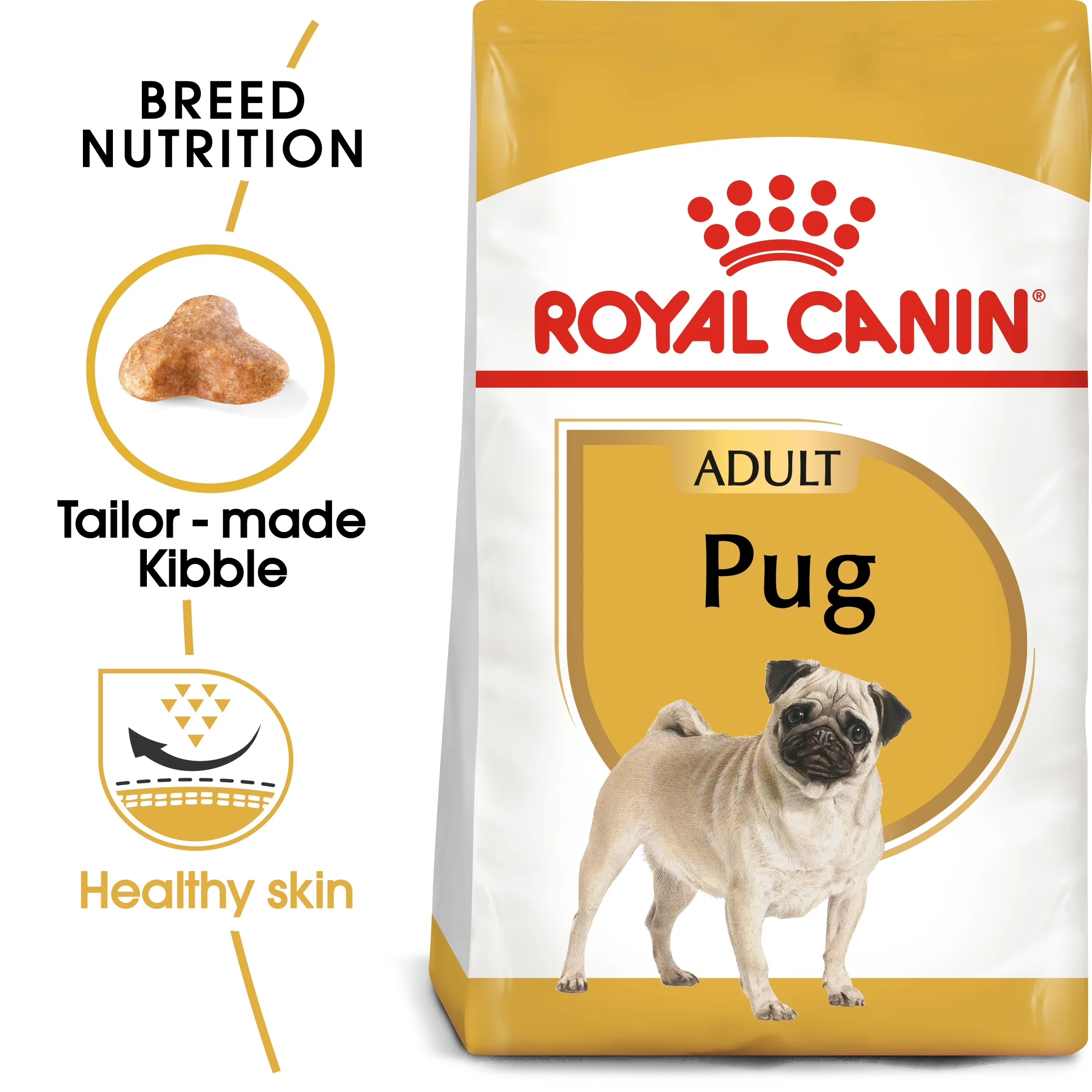 Royal Canin Breed Health Nutrition Pug Adult Dry Food - 1.5kg - Image 2