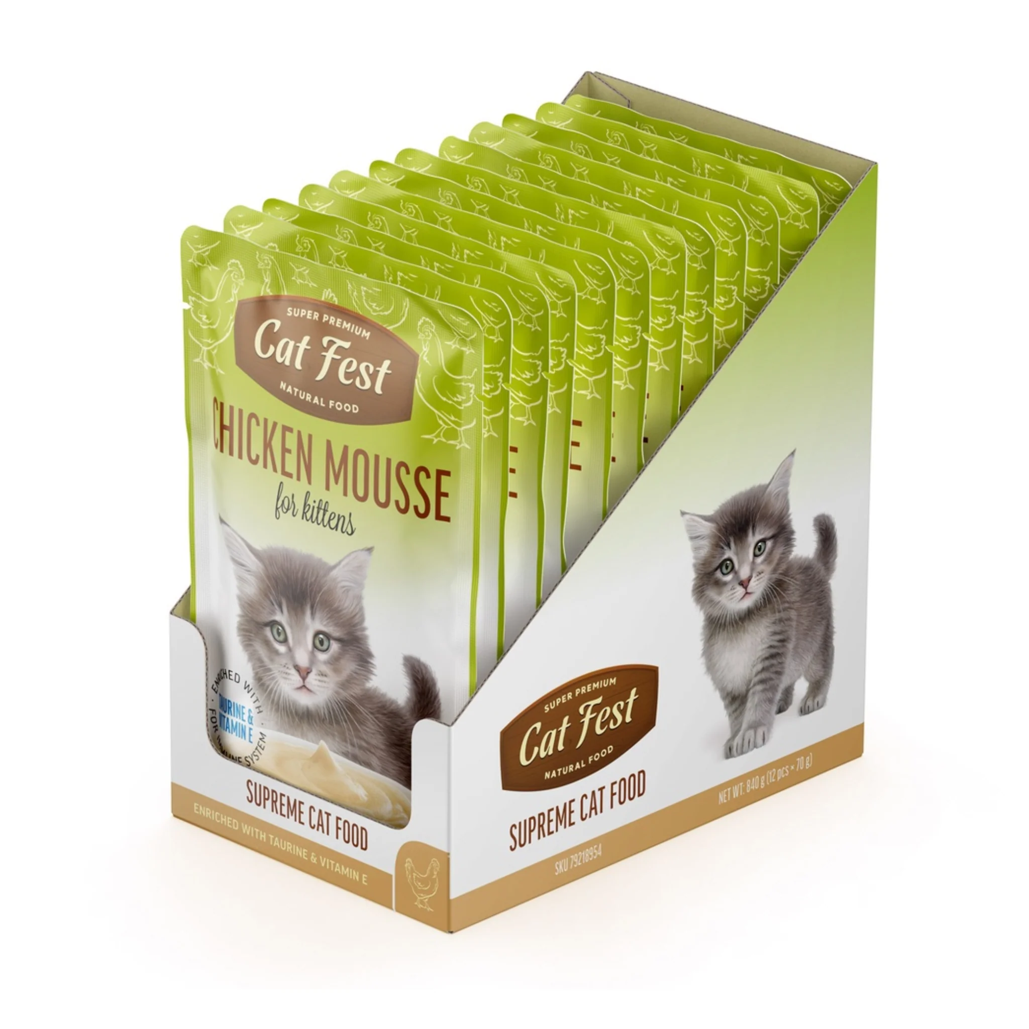 Cat Fest Chicken Mousse For Kittens Soft Cat Wet Food - 70g - Image 5