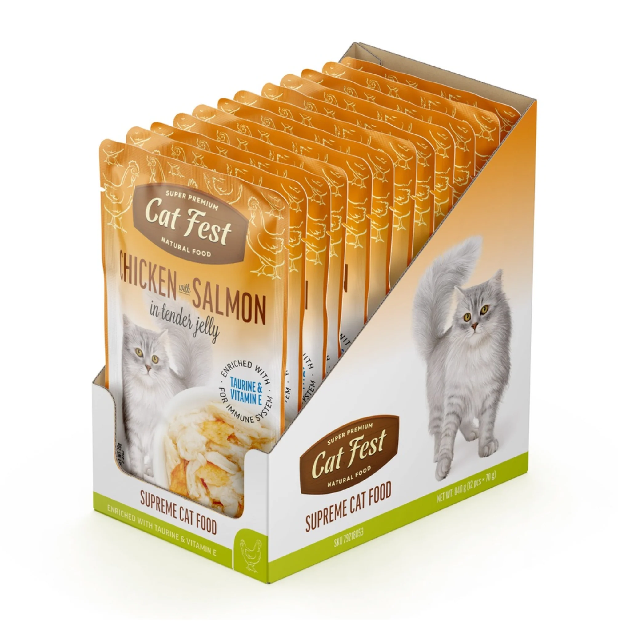 Cat Fest Chicken With Salmon In Tender Jelly For Cat - 70g - Image 3