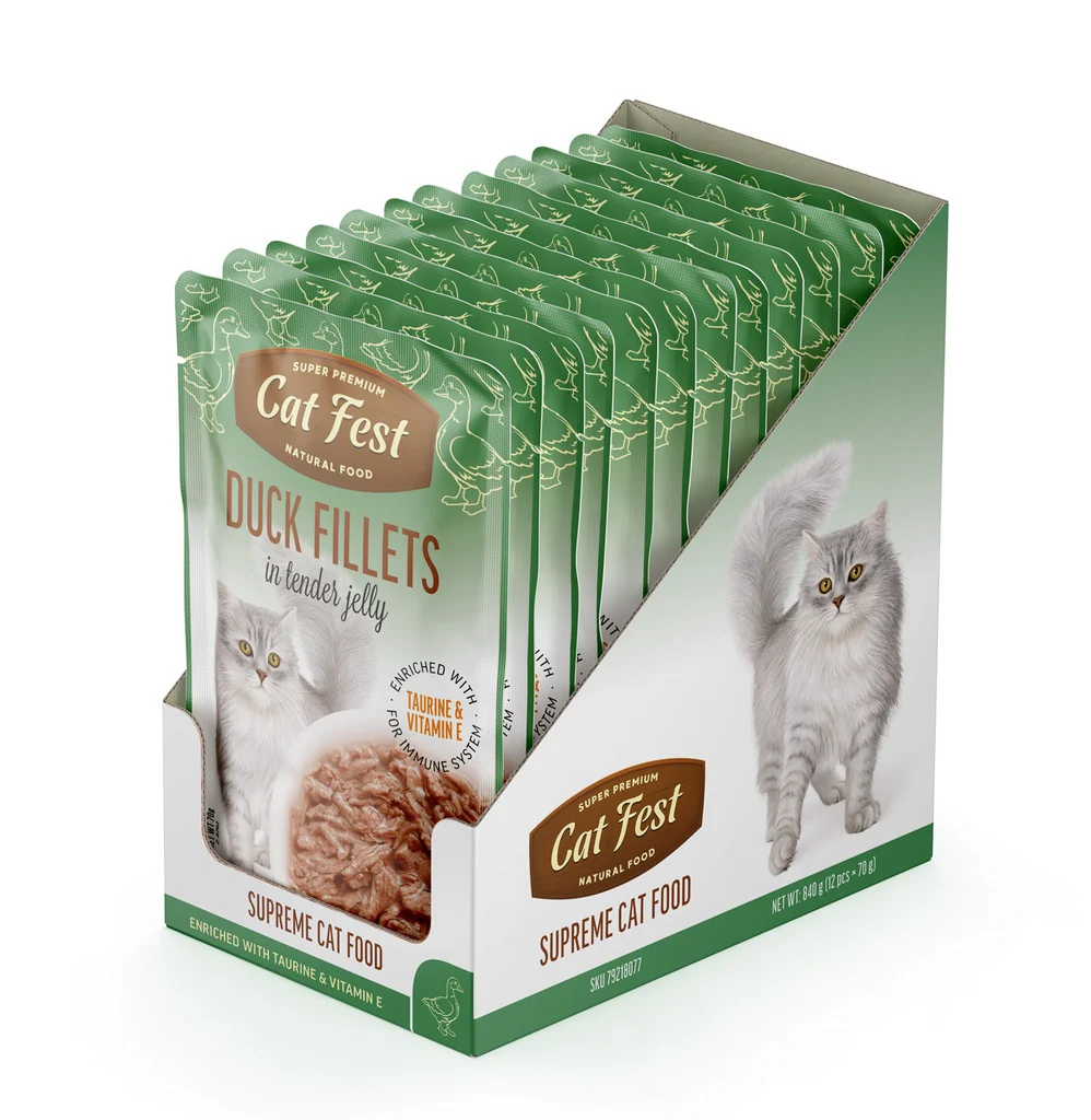 Cat Fest Duck Fillets In Tender Jelly For Cat Wet Food - Image 3