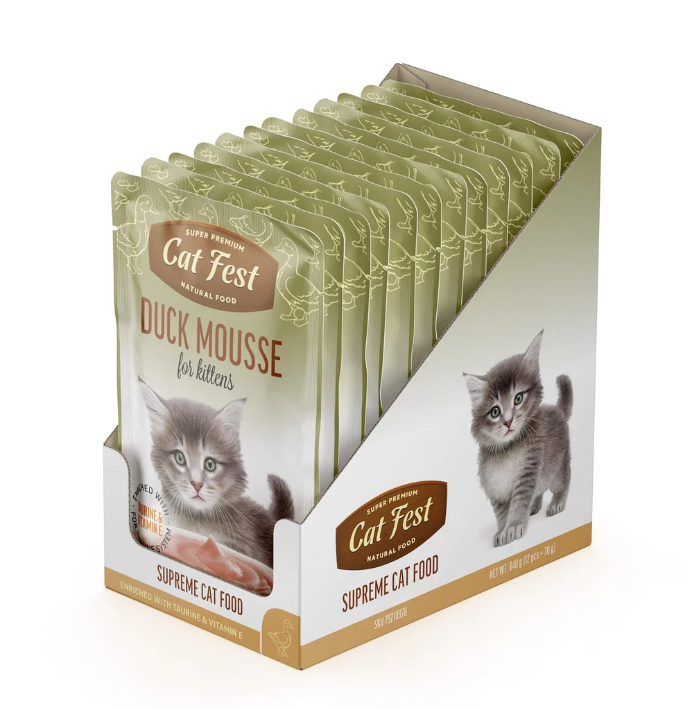 Cat Fest Duck Mousse For Kittens Soft Cat Wet Food - Image 3