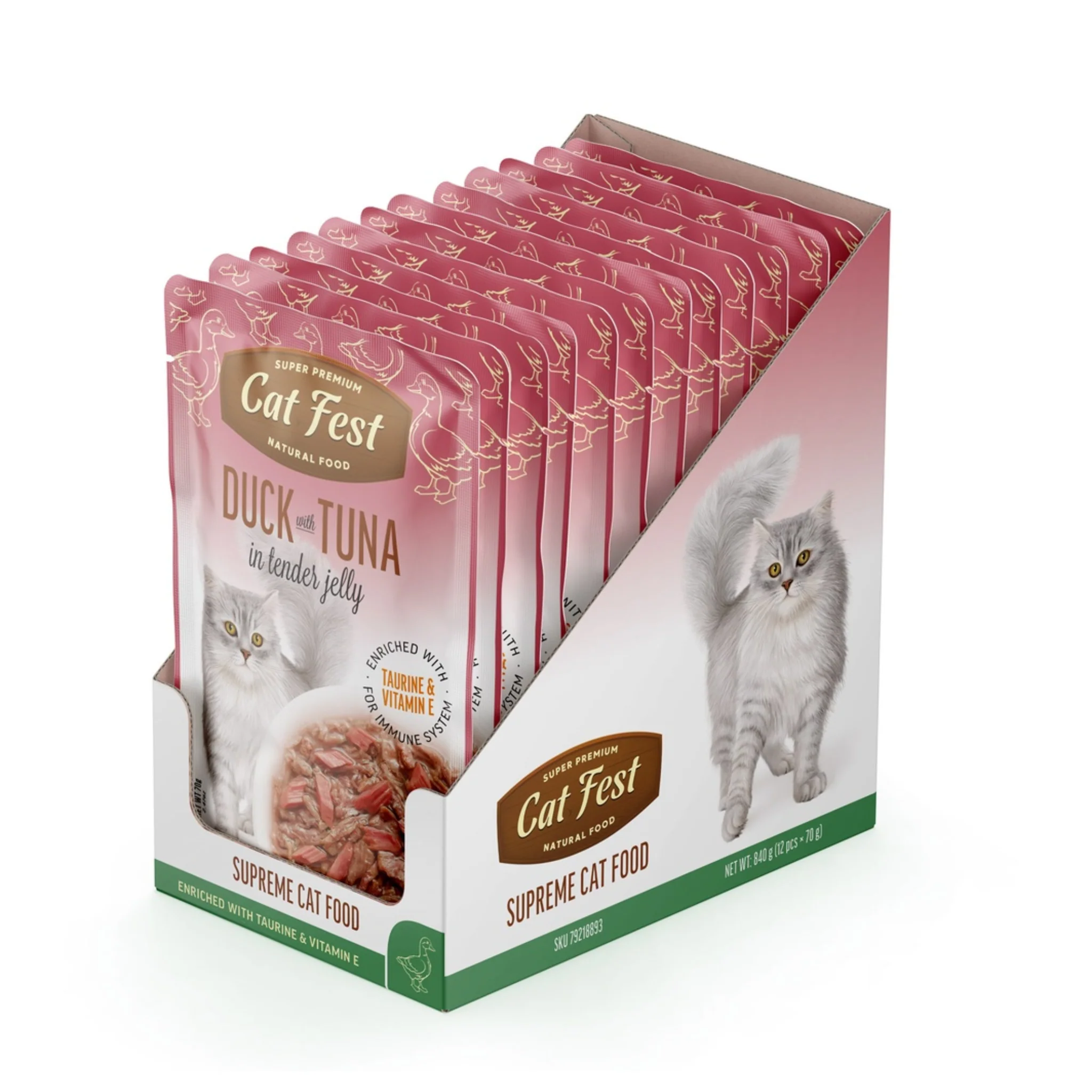 Cat Fest Duck With Tuna In Tender Jelly For Cat Wet Food - Image 5