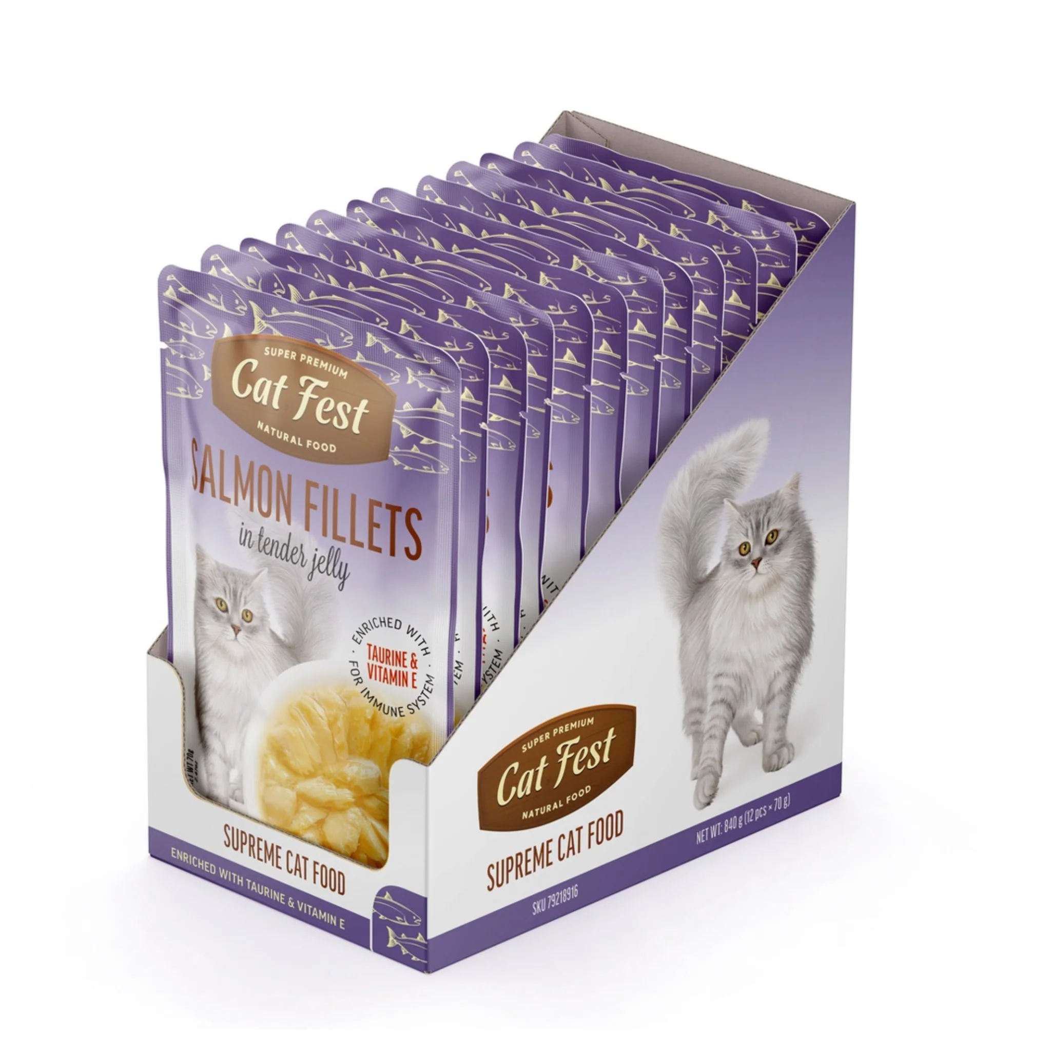 Cat Fest Salmon Fillets In Jelly Tender Cat Wet Food - Image 3