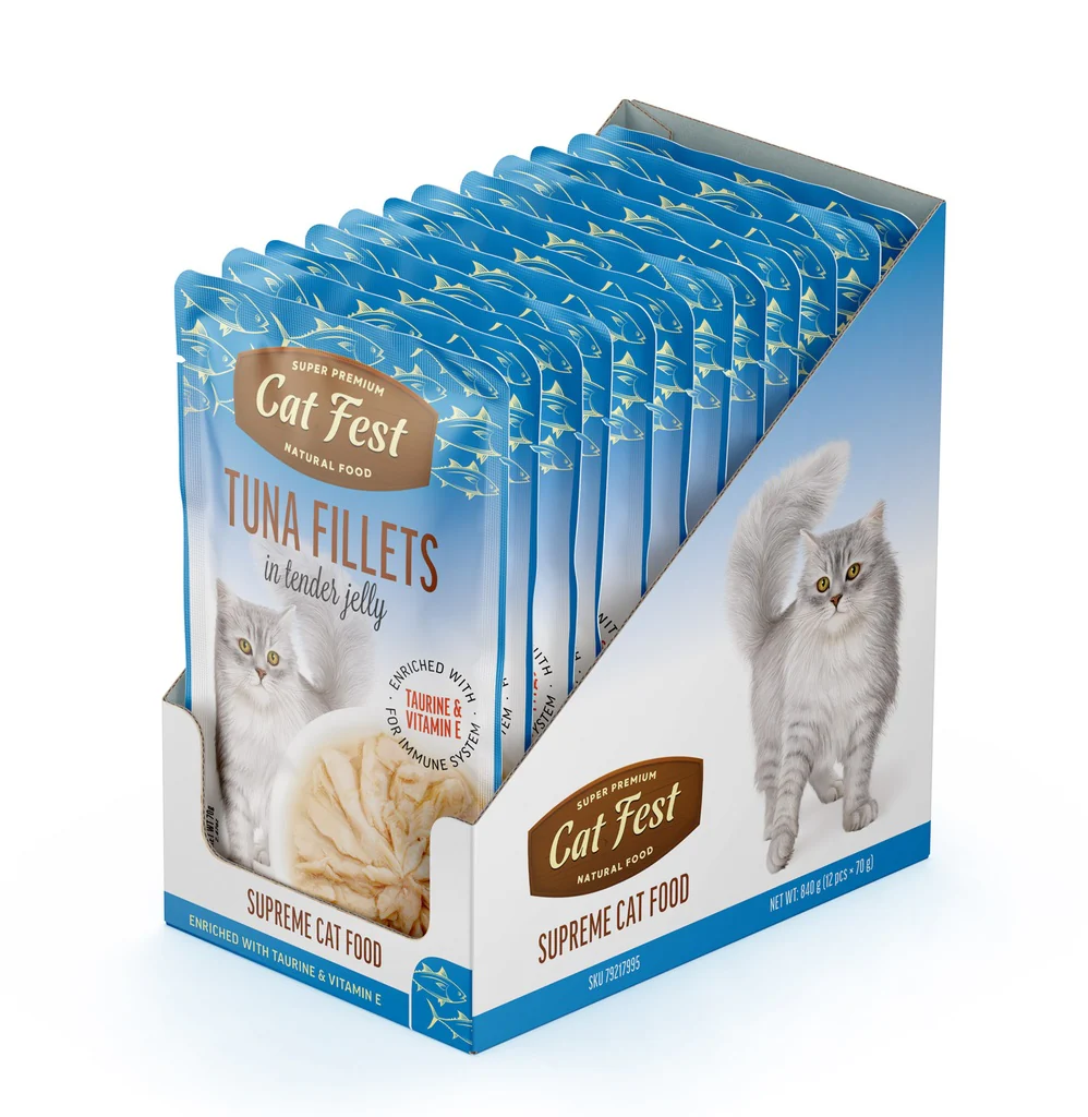 Cat Fest Tuna Fillets In Tender Jelly For Cat Wet Food - Image 2