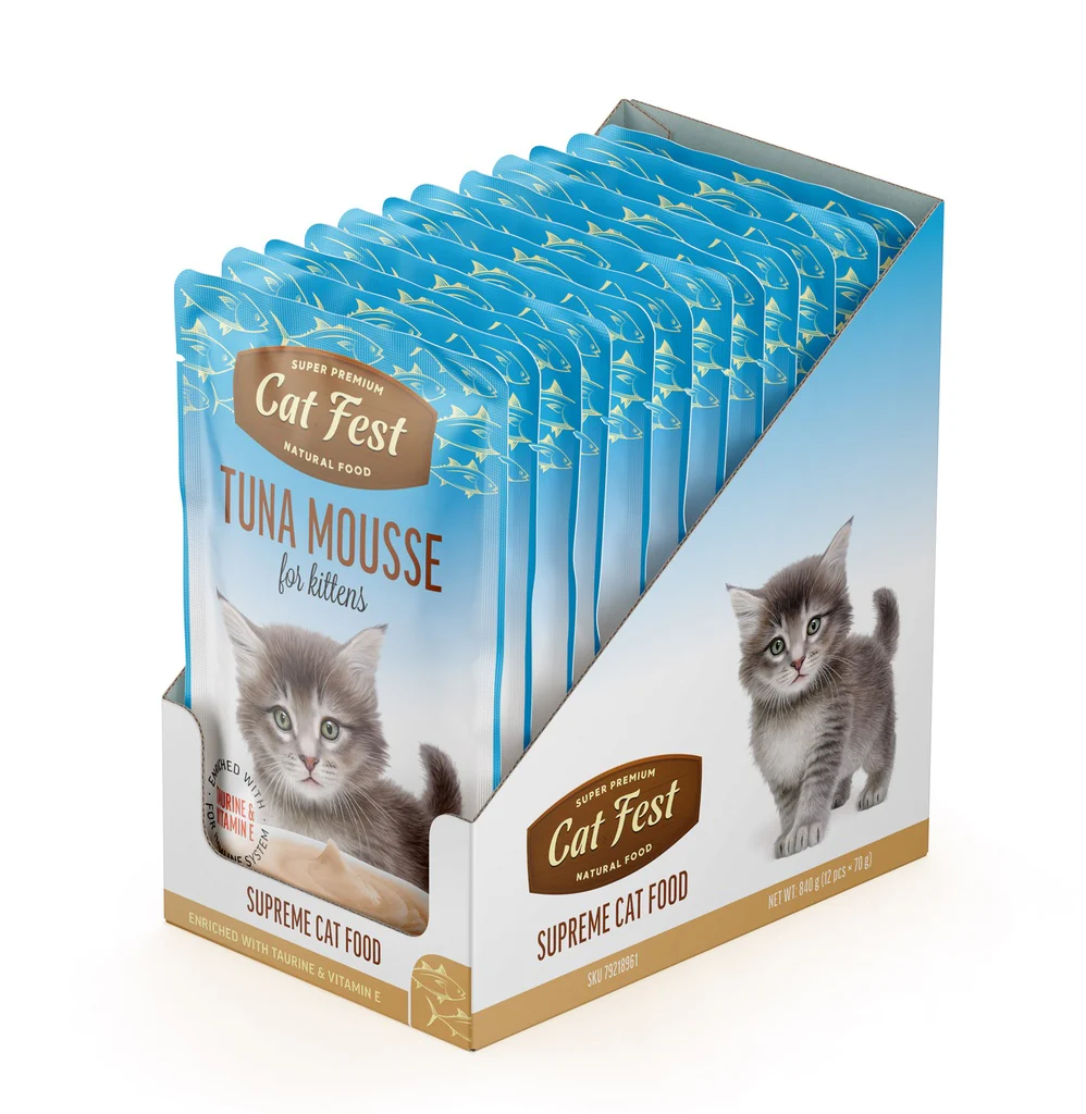 Cat Fest Tuna Mousse For Kittens Gentle Cat Wet Food - Image 2