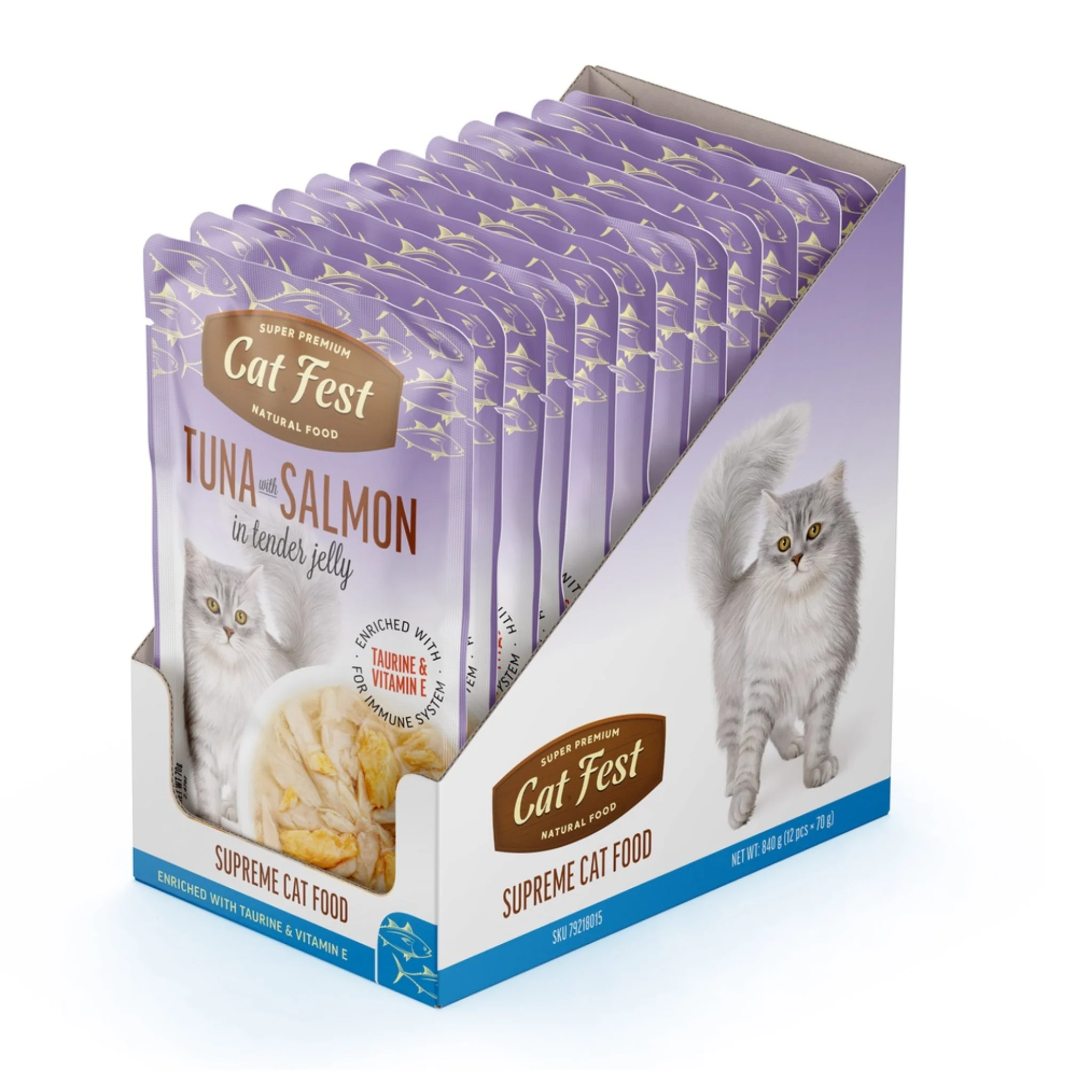Cat Fest Tuna With Salmon In Tender Jelly For Cat Wet Food - Image 3