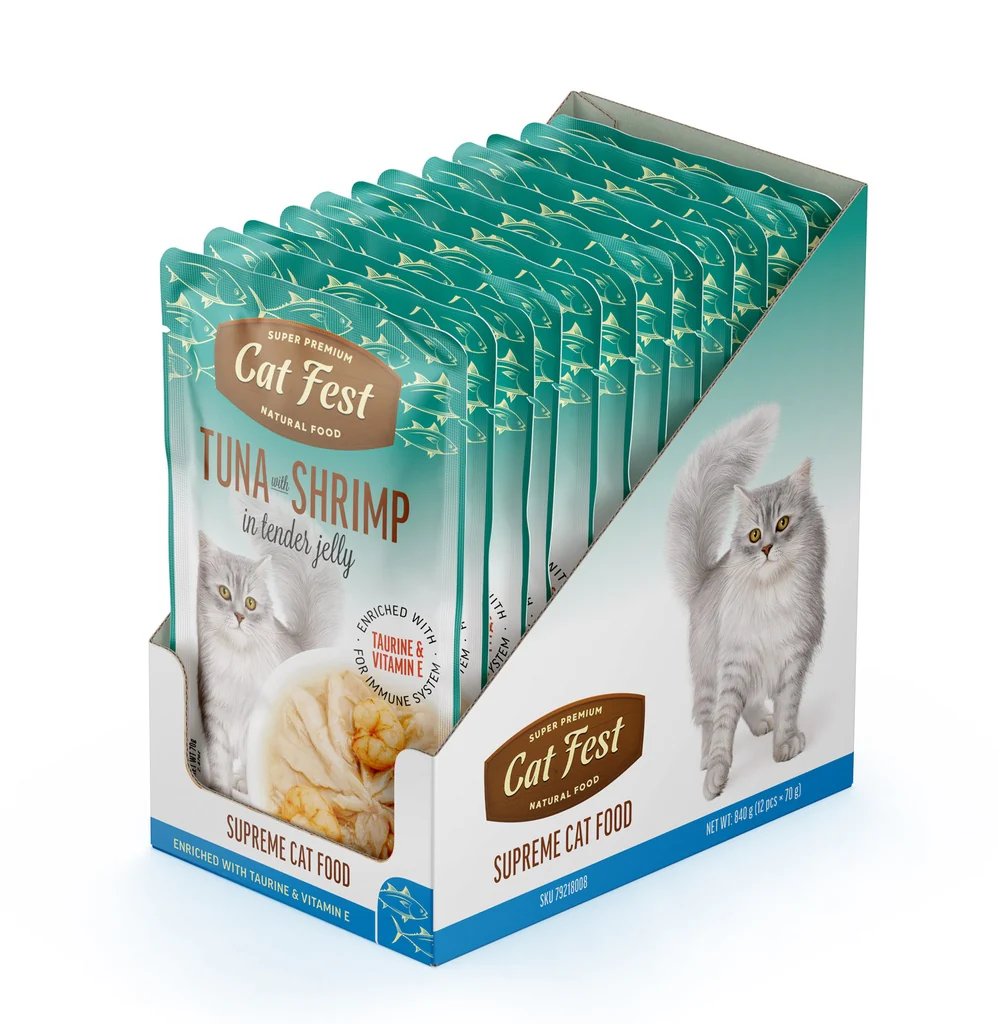 Cat Fest Tuna & Shrimp In Tender Jelly For Cat Wet Food - Image 3