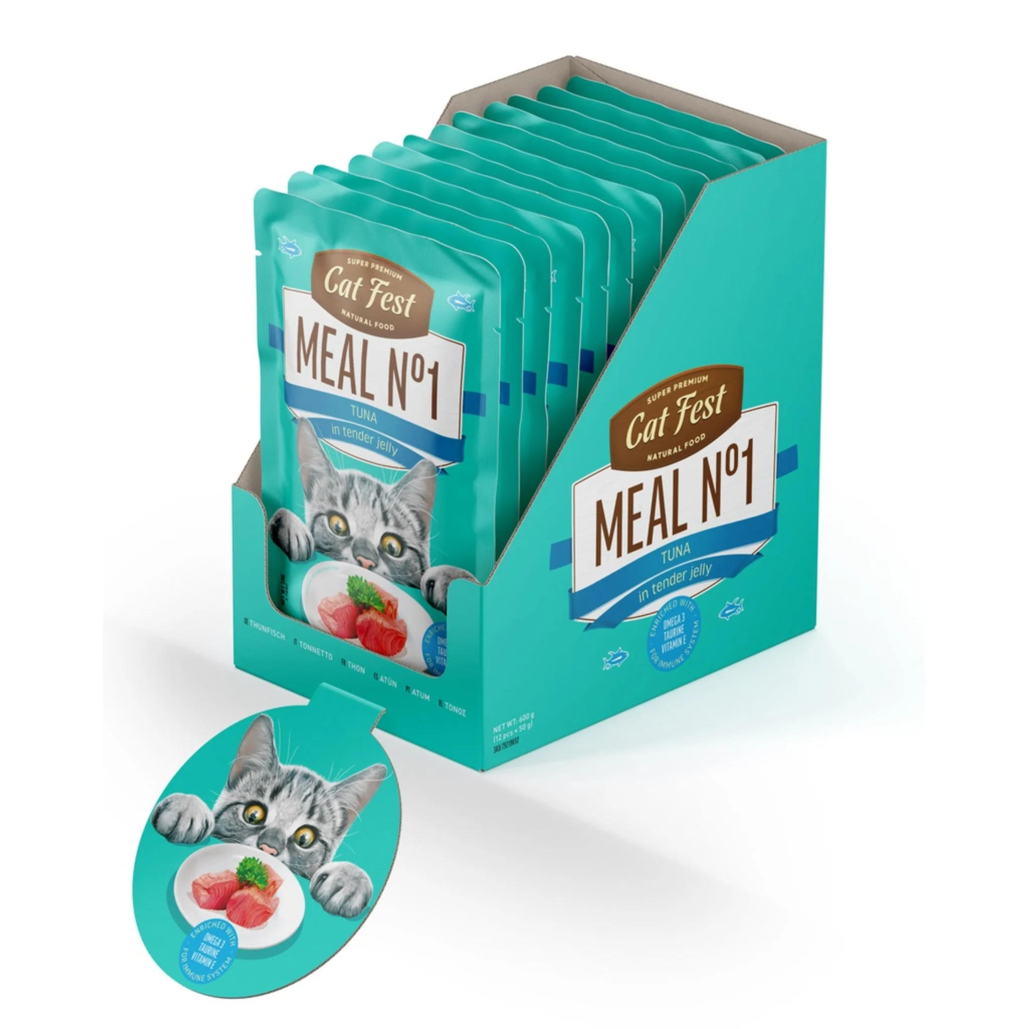 Cat Fest Wet Cat Food In Jelly & Tuna - 50g - Image 3