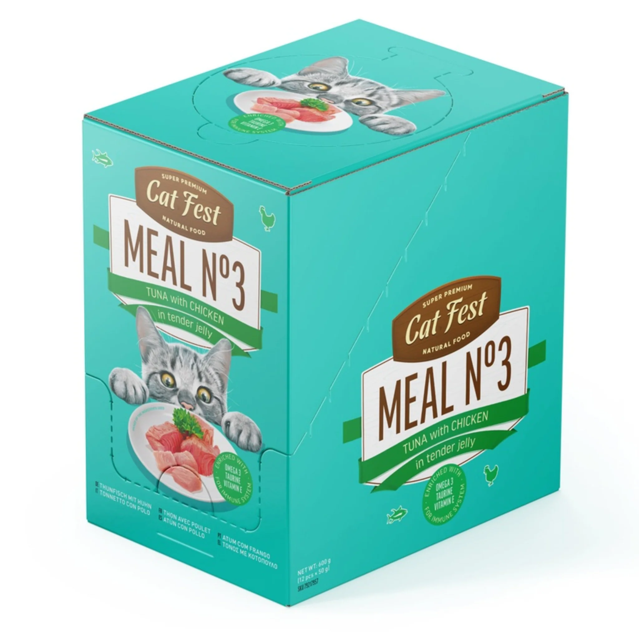 Cat Fest Wet Cat Food In Jelly & Tuna With Chicken - 50g - Image 3