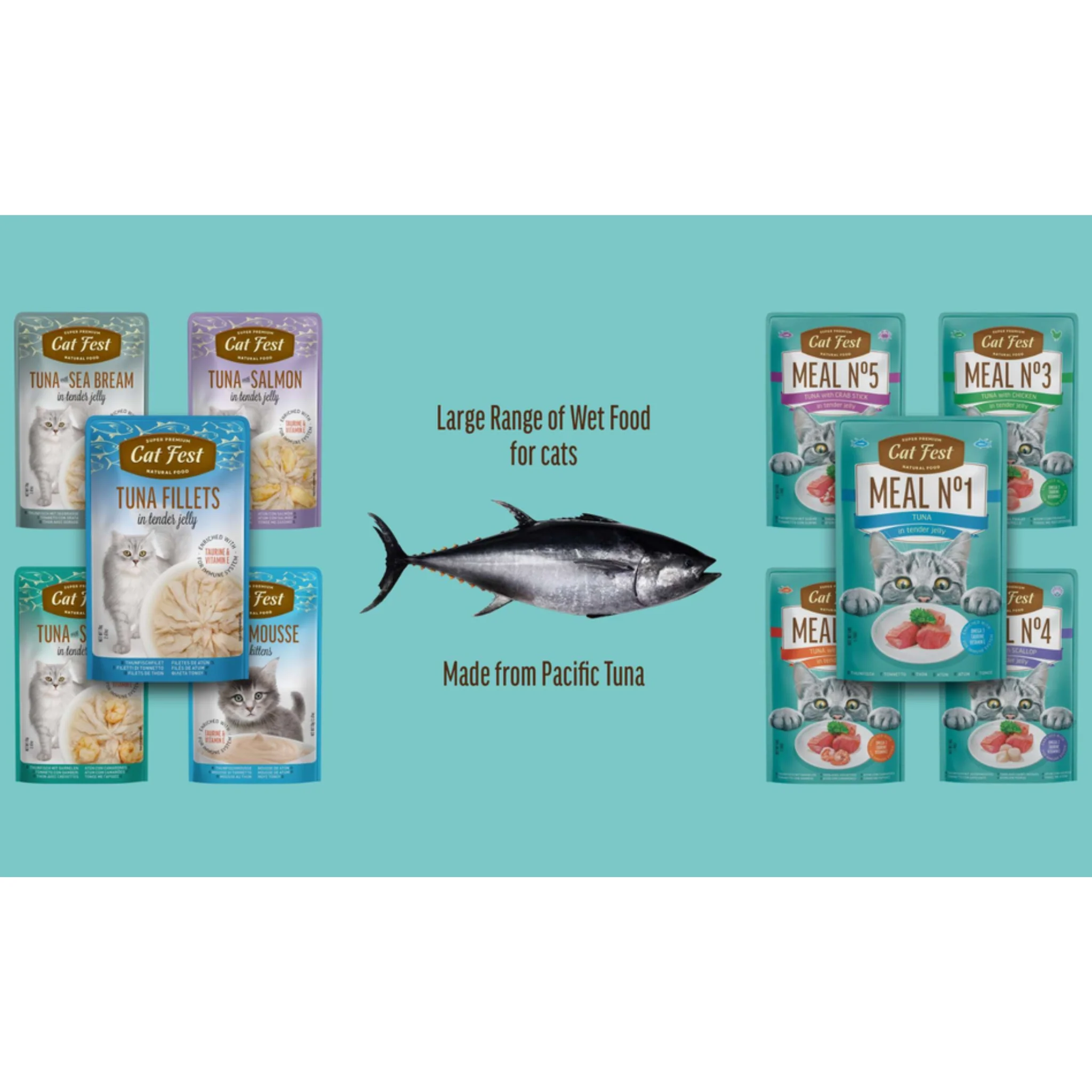 Cat Fest Wet Cat Food in Jelly & Tuna With Crab Stick - 50g - Image 5