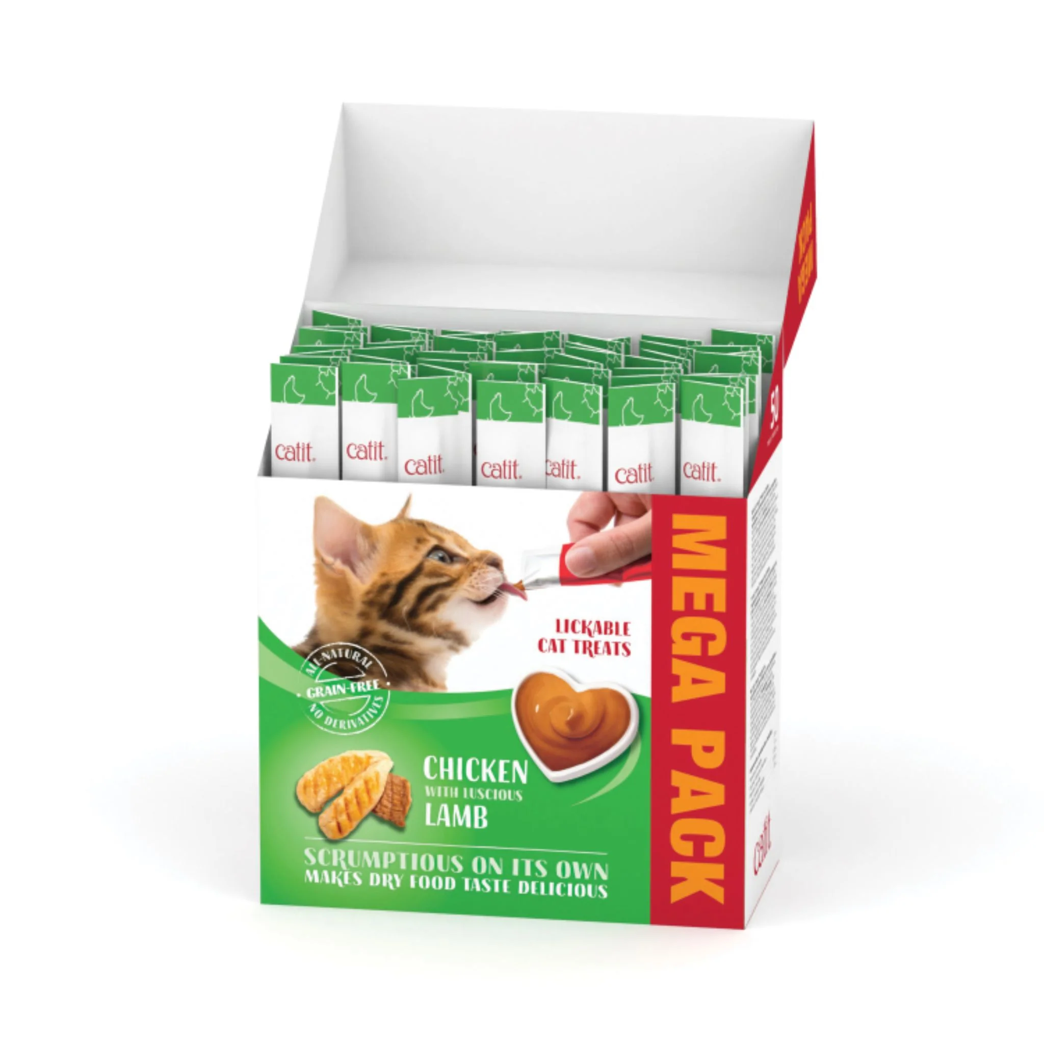 Catit Creamy Cat Treats Chicken With Lamb - 50 Tubes/Box - Image 2