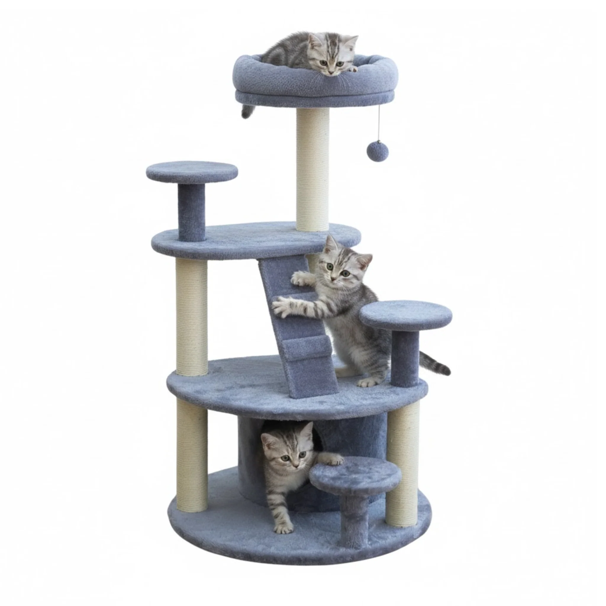 Catry Cat Tower With Scratcher - 59x101cm - Image 2