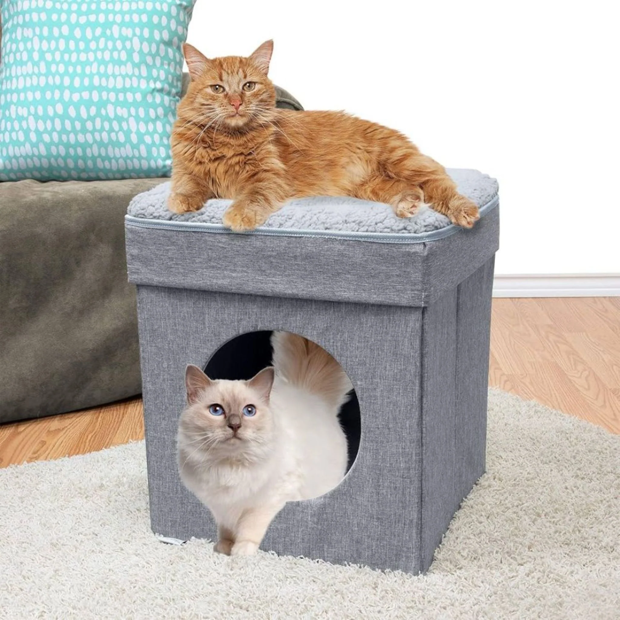 Catry Soft Folded House Bed For Cat - 39x39x42Cm - Image 3