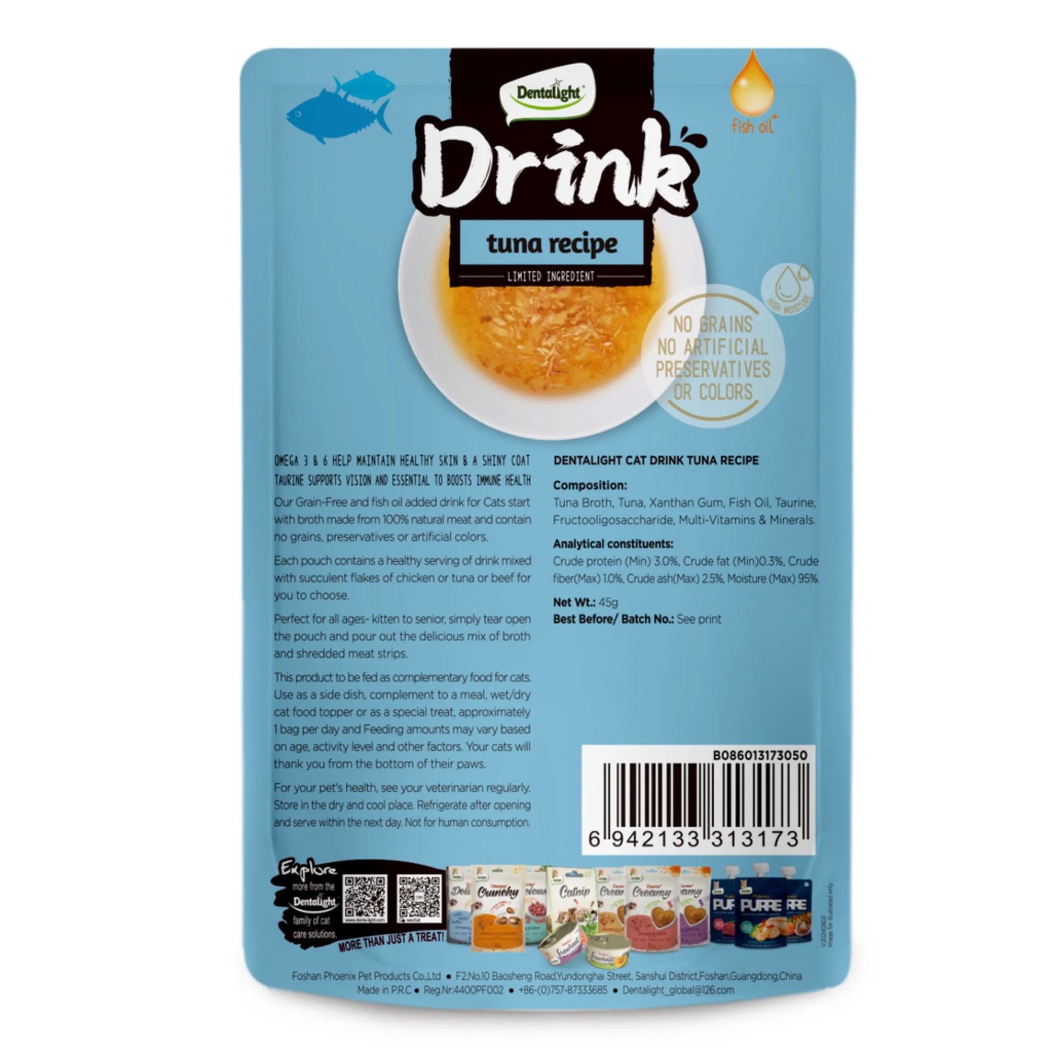 Dentalight Cat Drink Tuna Flavour - 45g - Image 2