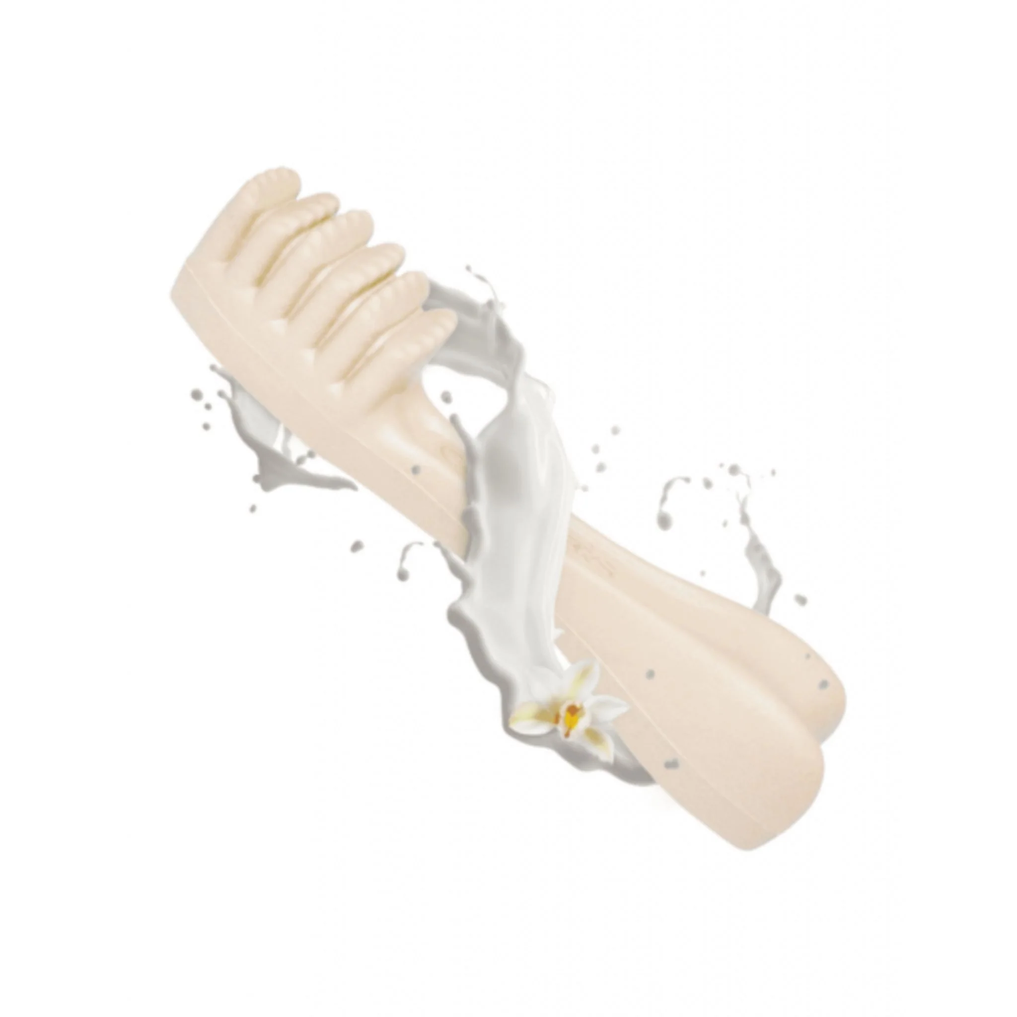 Dentalight Vital Fiber Brush Dog Snack With Goat Milk & Vanilla - 8pcs/80g - Image 2