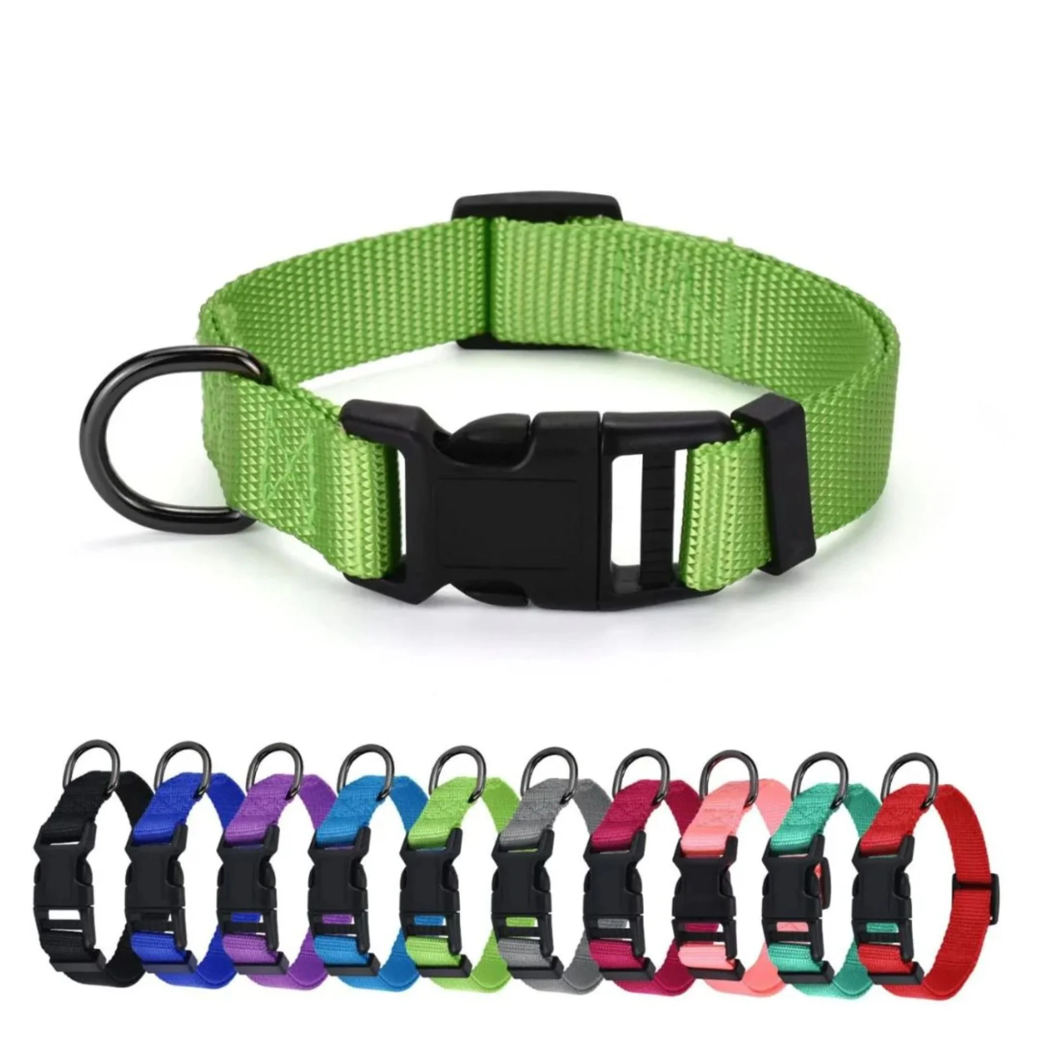 Doco Double D (Dd) - Ring Nylon Dog Collar Green - L - Image 2