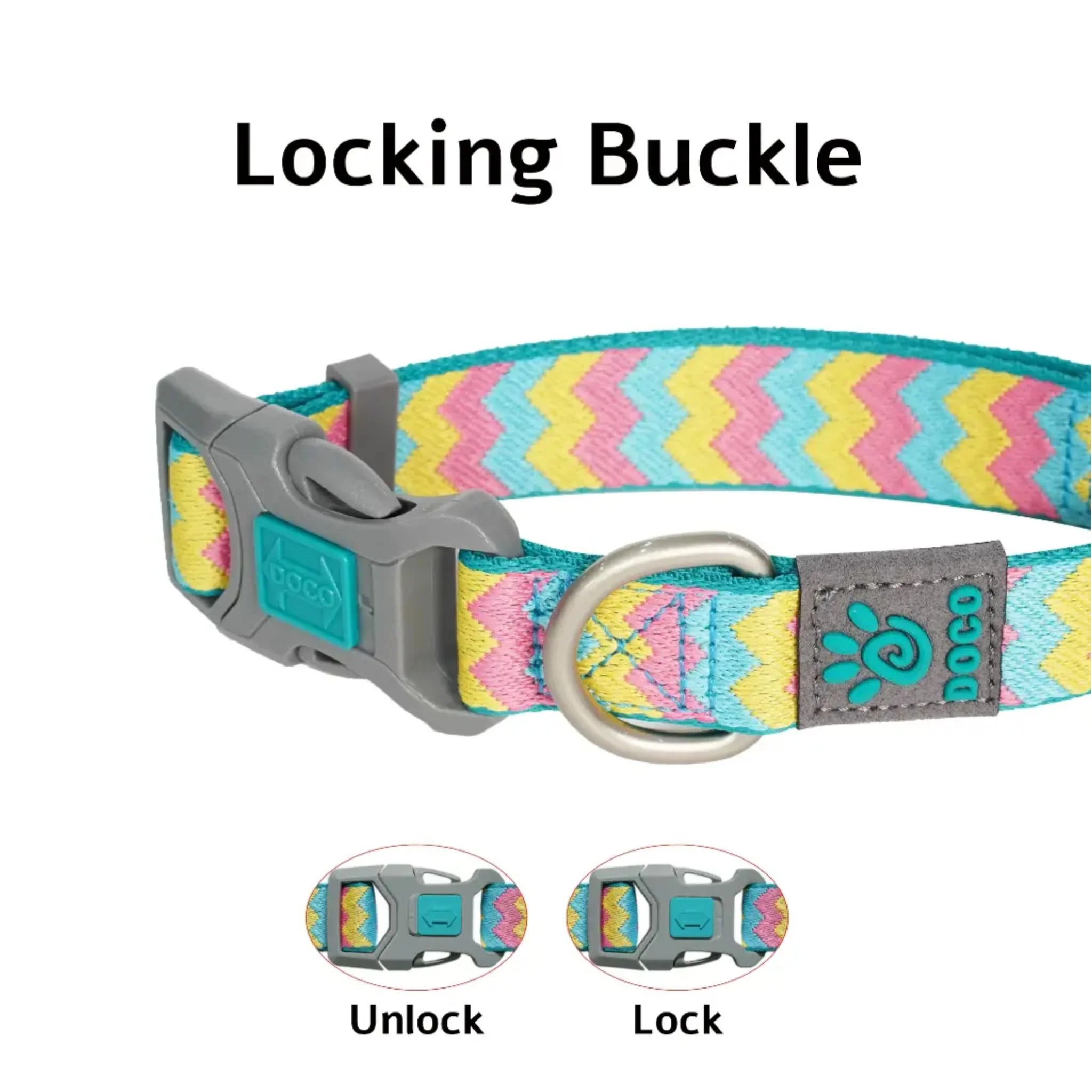 Doco Jacquard Weave Dog Collar D5 - 2.0x27-37cm - Image 3
