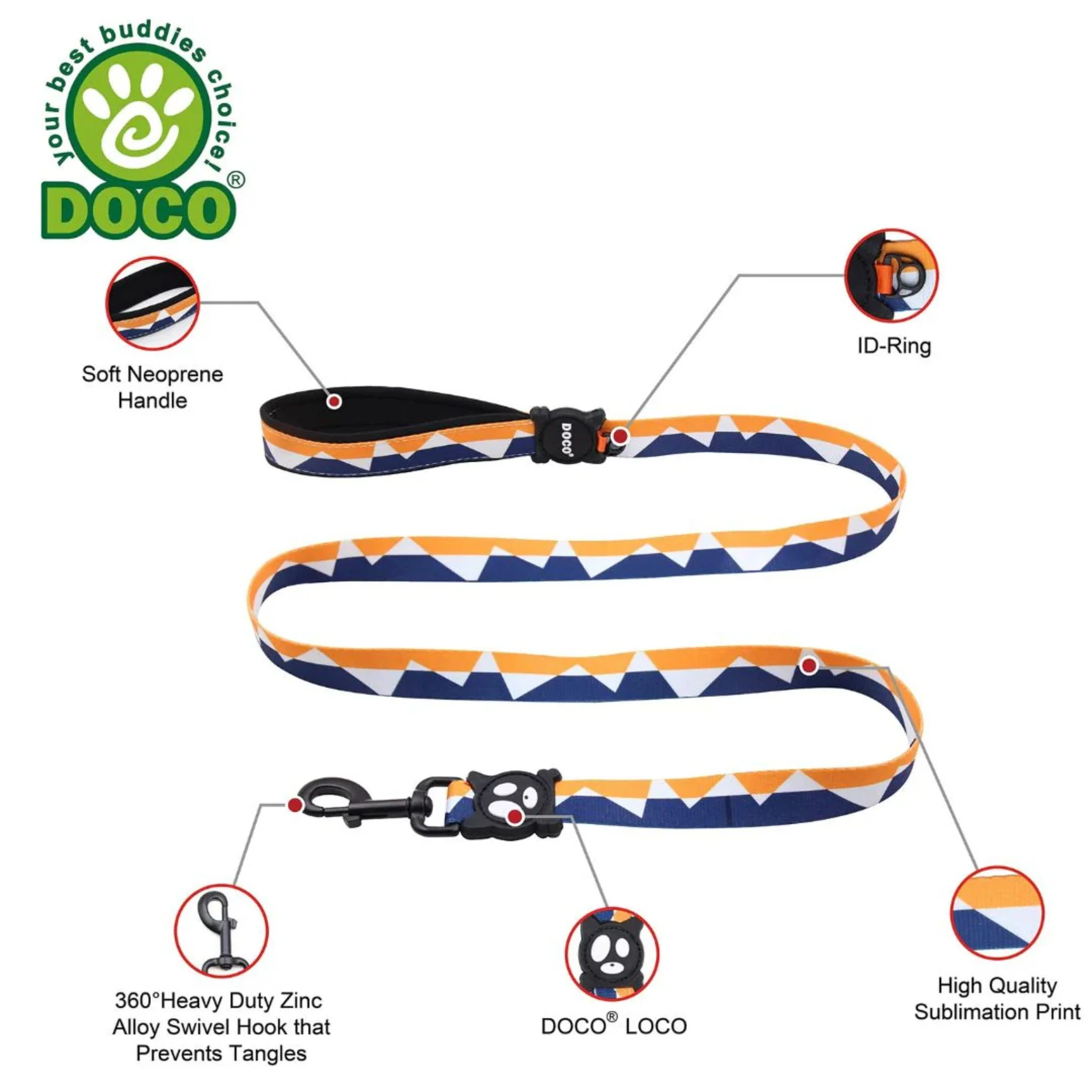 Doco Loco Dog Leash - 5Ft - Image 4