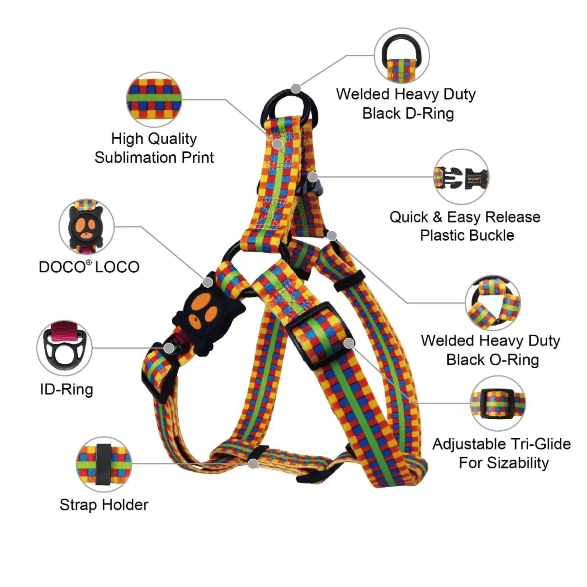 Doco Loco Step In Dog Harness FM - 2.0x51-74cm - Image 2