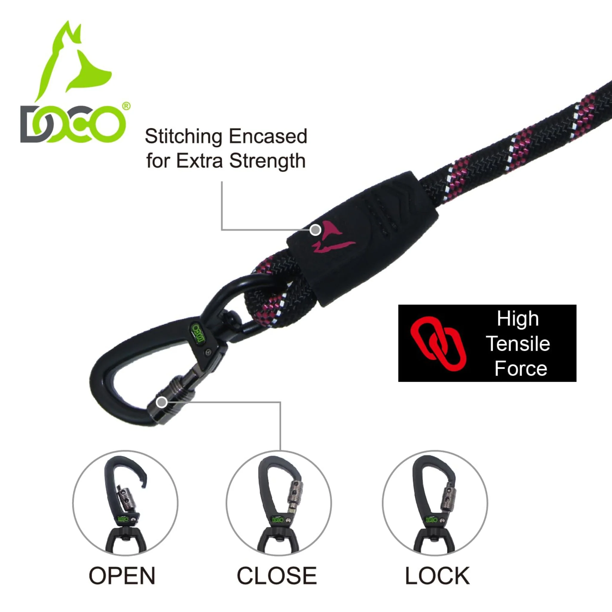 Doco Reflective Rope Dog Leash – 5Ft Ø13mm - Image 7