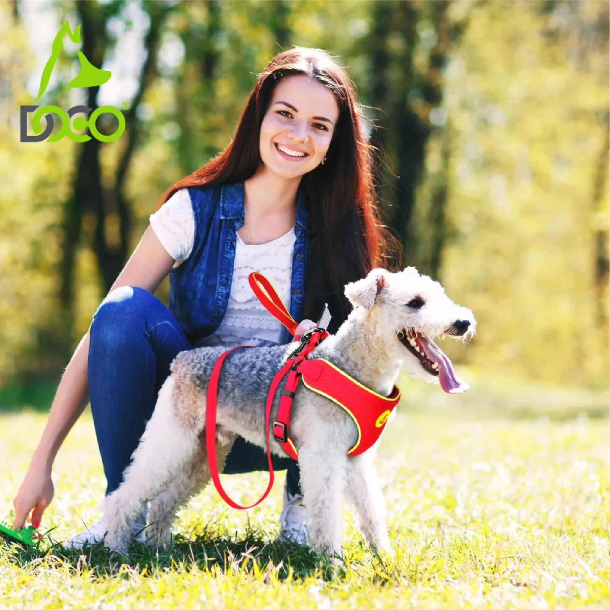 Doco Reflective Yellow Rope Mesh Leash - 1.5 x 150 cm - Image 5