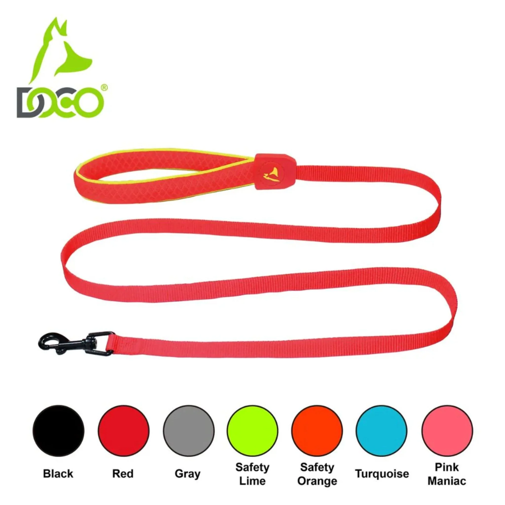 Doco Reflective Yellow Rope Mesh Leash - 1.5 x 150 cm - Image 6