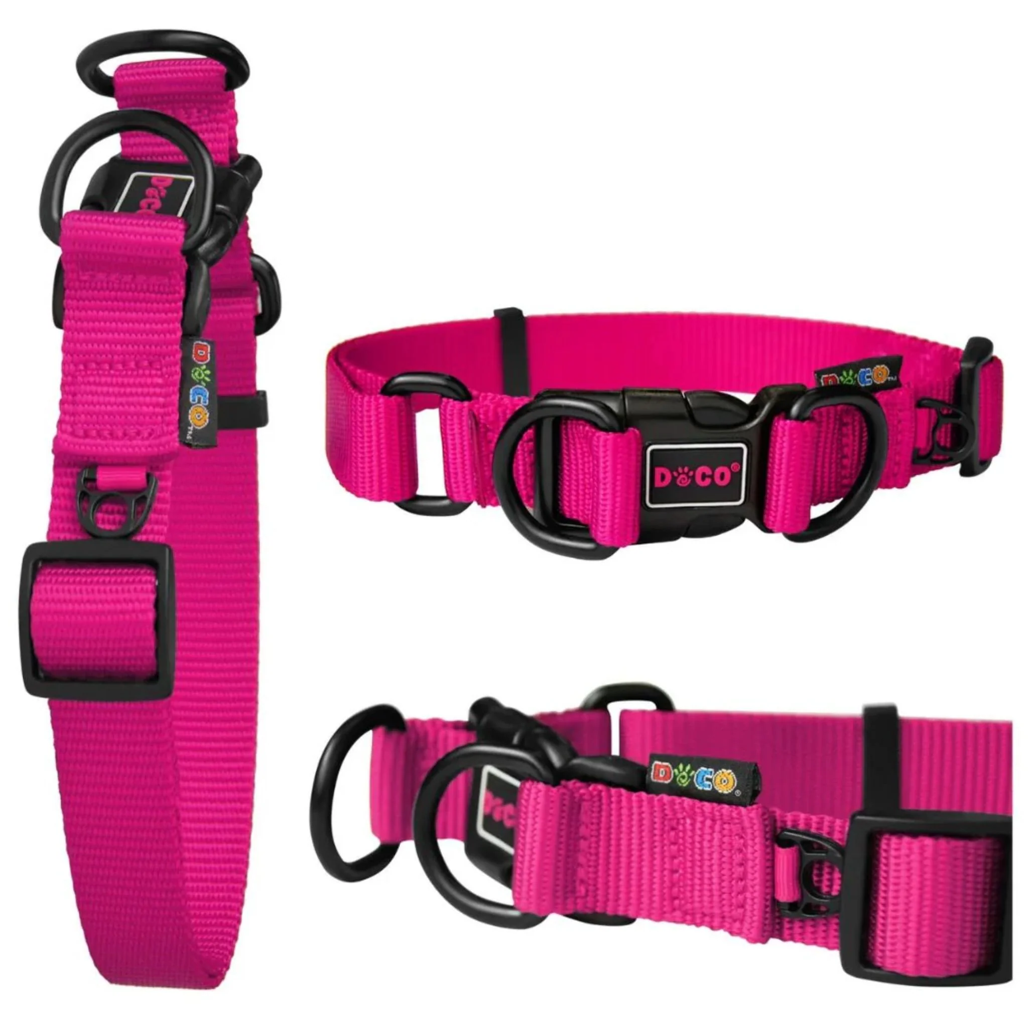 Doco Signature Nylon Dog Collar Pink - Xl - Image 2